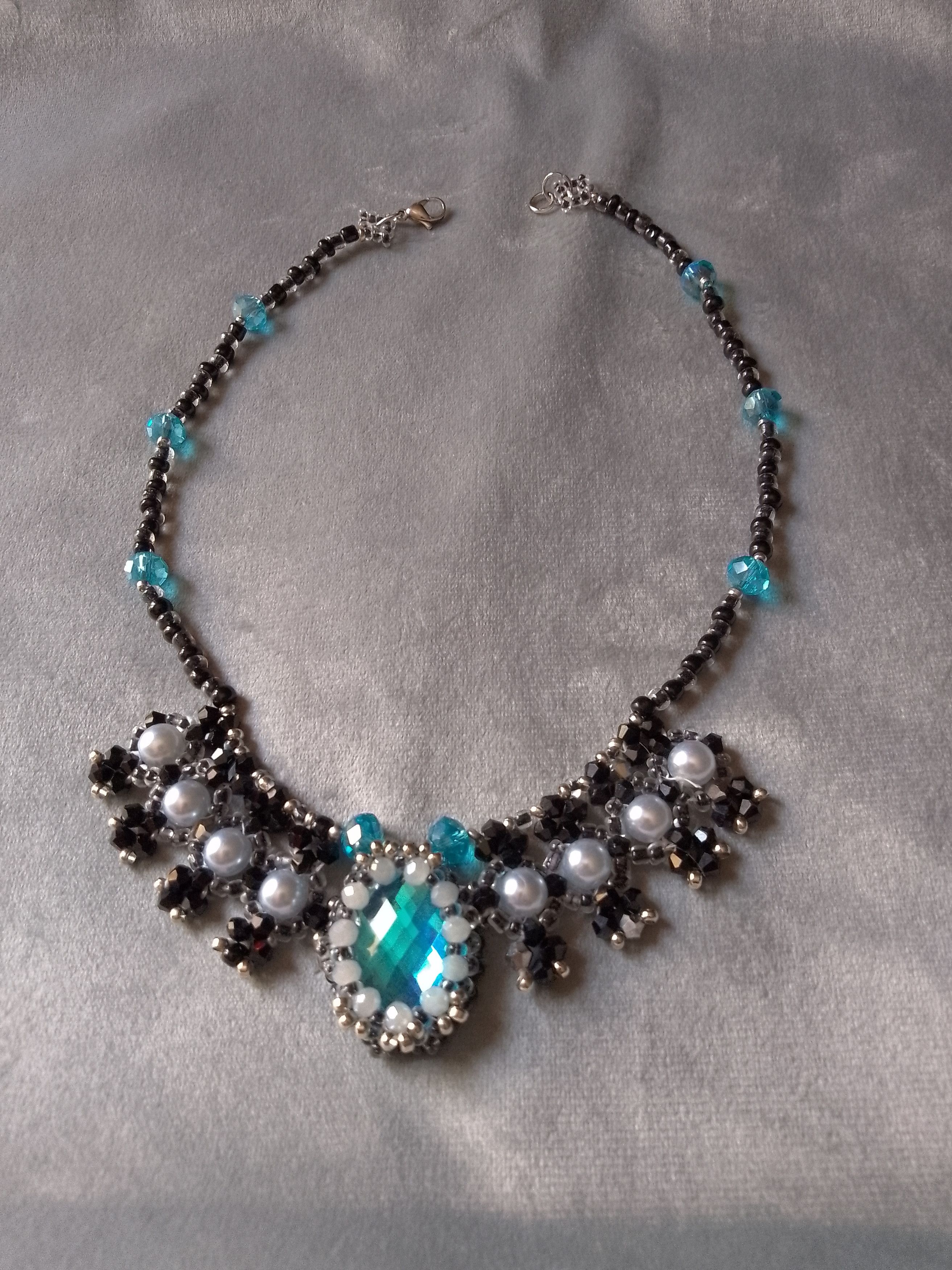 Handmade Necklace Black choker gothic victorian style Size ONE SIZE - 2 Thumbnail
