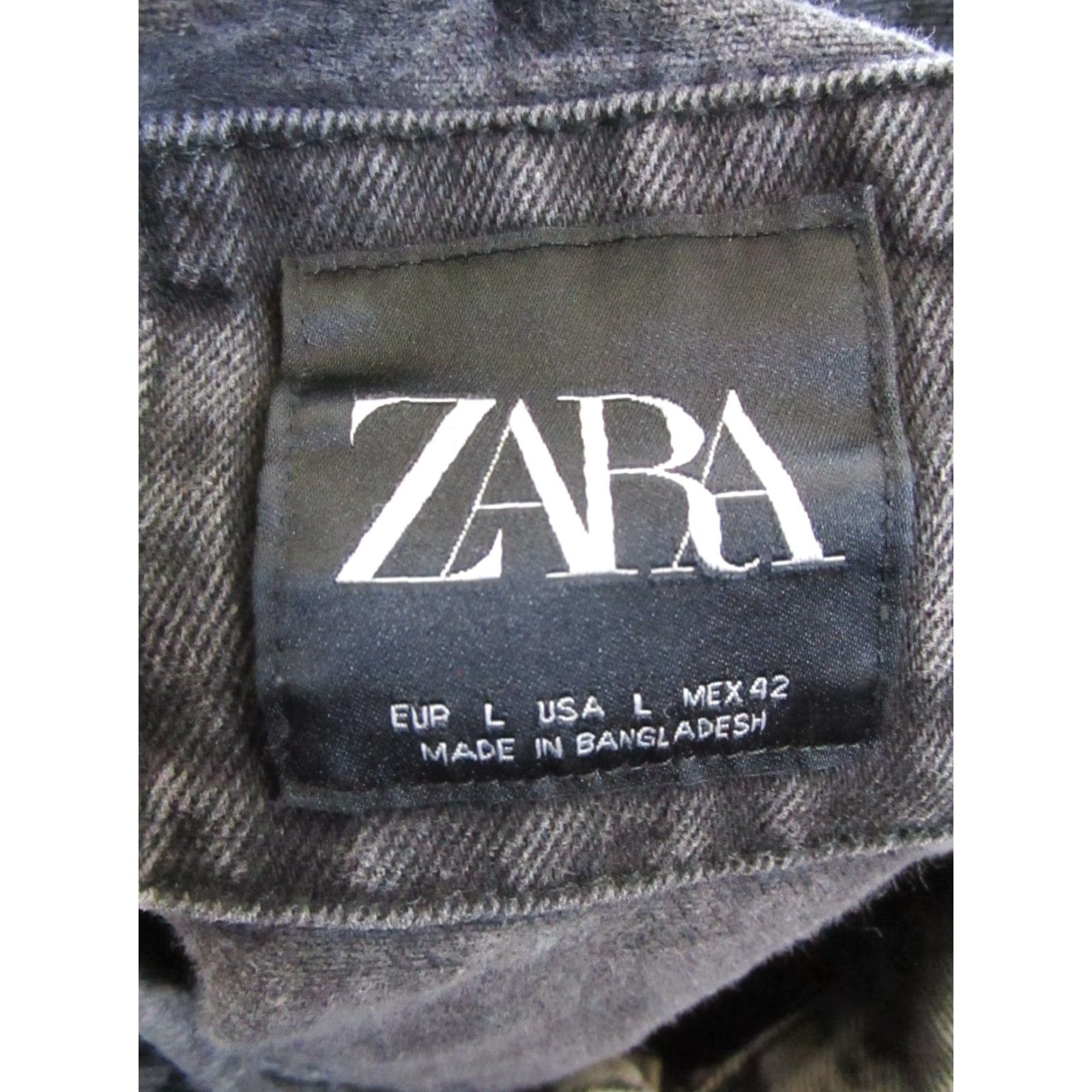 Zara Zara Jacket Mens Large Gray Pleated Denim Cotton Bomber Jacket Size US L / EU 52-54 / 3 - 7 Thumbnail