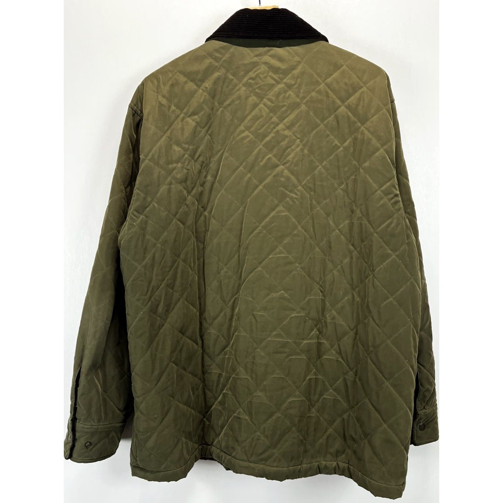 Ralph Lauren Vintage Mens Polo Ralph Lauren Quilted Chore Coat XL READ Corduroy Collar Green Size US XL / EU 56 / 4 - 2 Thumbnail
