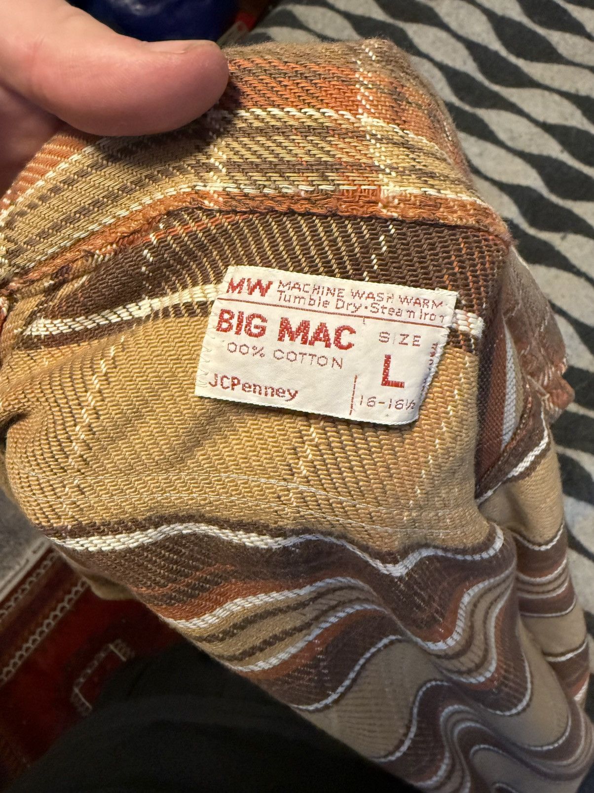 Vintage Big Mac flannel orange 70s Size US L / EU 52-54 / 3 - 3 Thumbnail