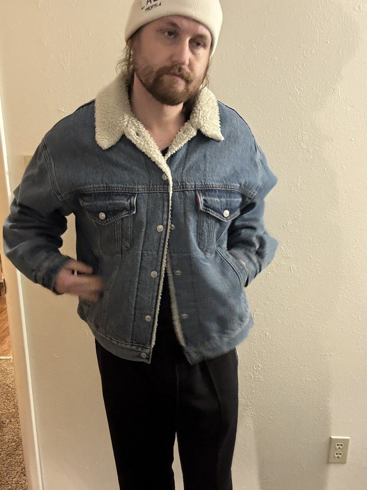 Levi's Classic Levi’s Sherpa Denim Trucker Jacket | Blue Wash Size US L / EU 52-54 / 3 - 2 Thumbnail
