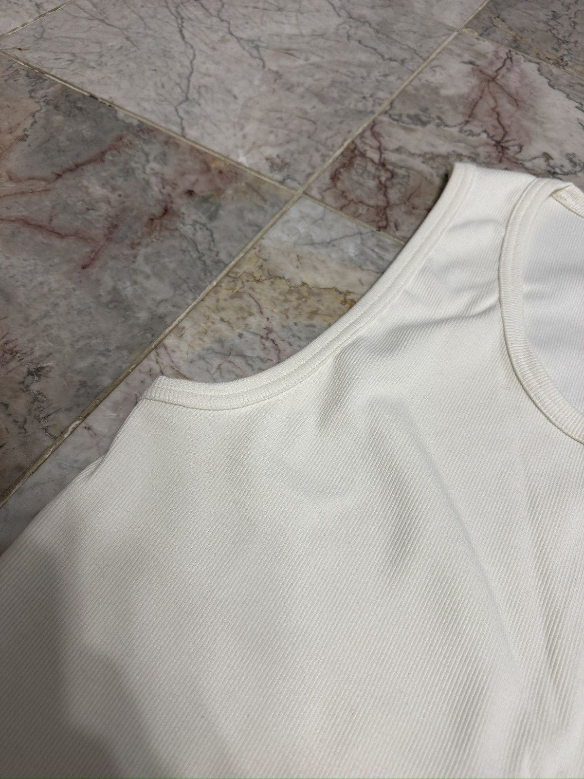 Cole Buxton Cream Cole Buxton Ribbed Tank Large Size US L / EU 52-54 / 3 - 4 Thumbnail