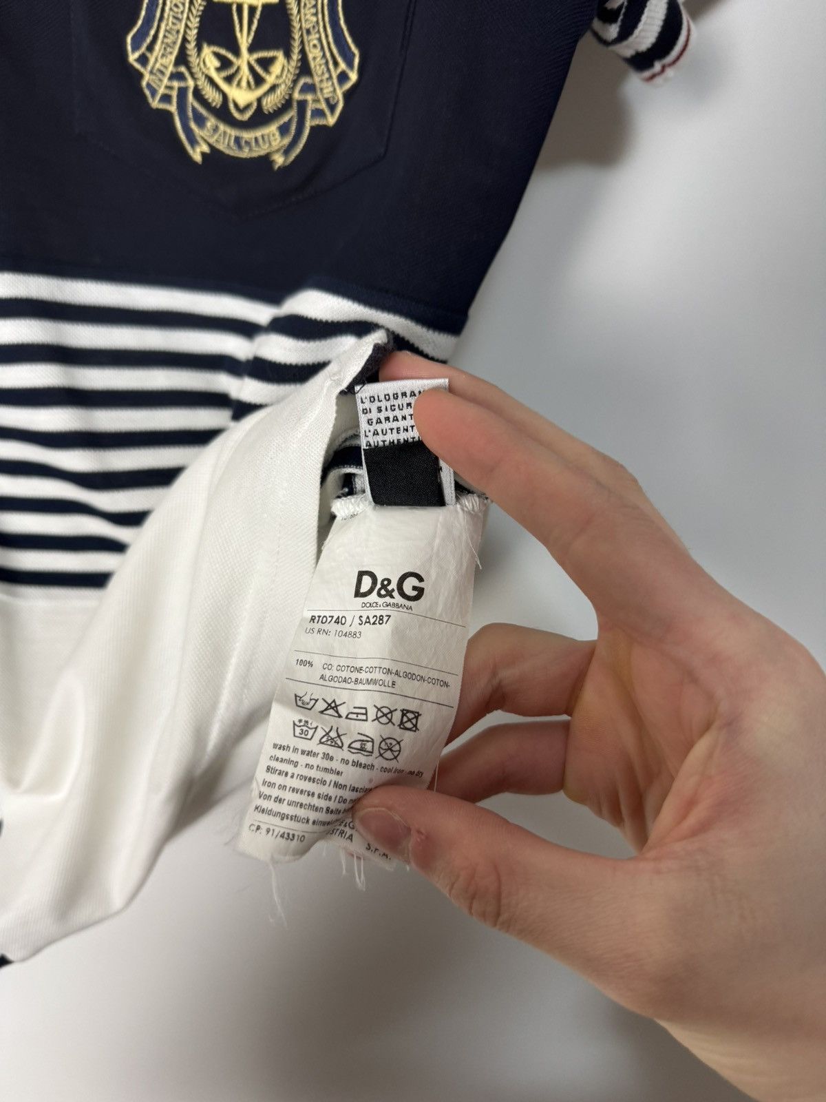 Dolce & Gabbana Dolce & Gabbana Patchwork Striped Polo Yacht Racing D&G Y2K Size M / US 6-8 / IT 42-44 - 9 Thumbnail