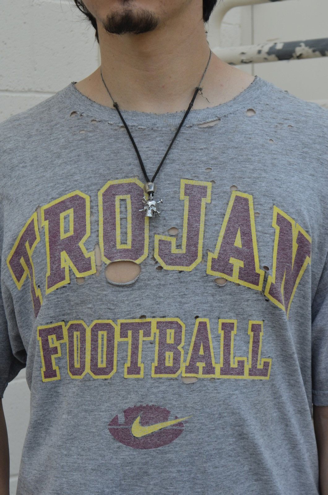 Nike × Vintage Vintage 90’s Nike USC Trojans Football Graphic College Shirt Size US L / EU 52-54 / 3 - 3 Thumbnail