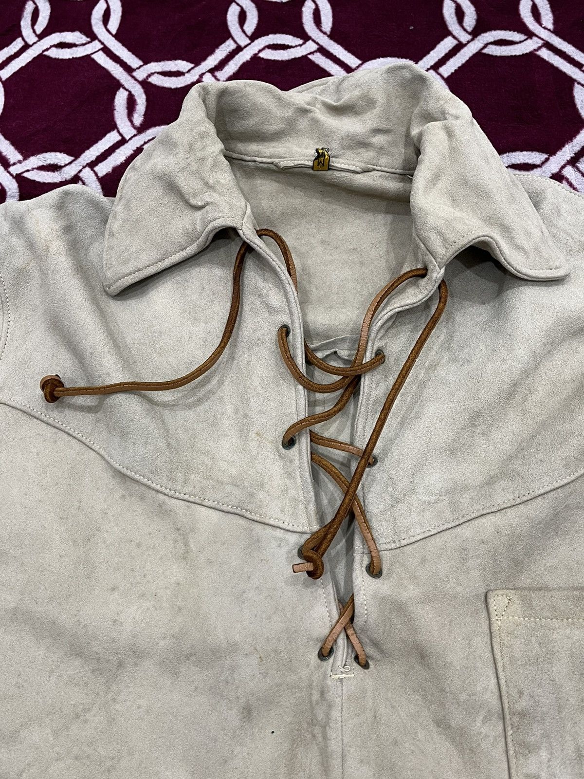 Genuine Leather Vintage 50s/60s Western Pullover Suede Leather Conmatic Zip Size US M / EU 48-50 / 2 - 10 Thumbnail