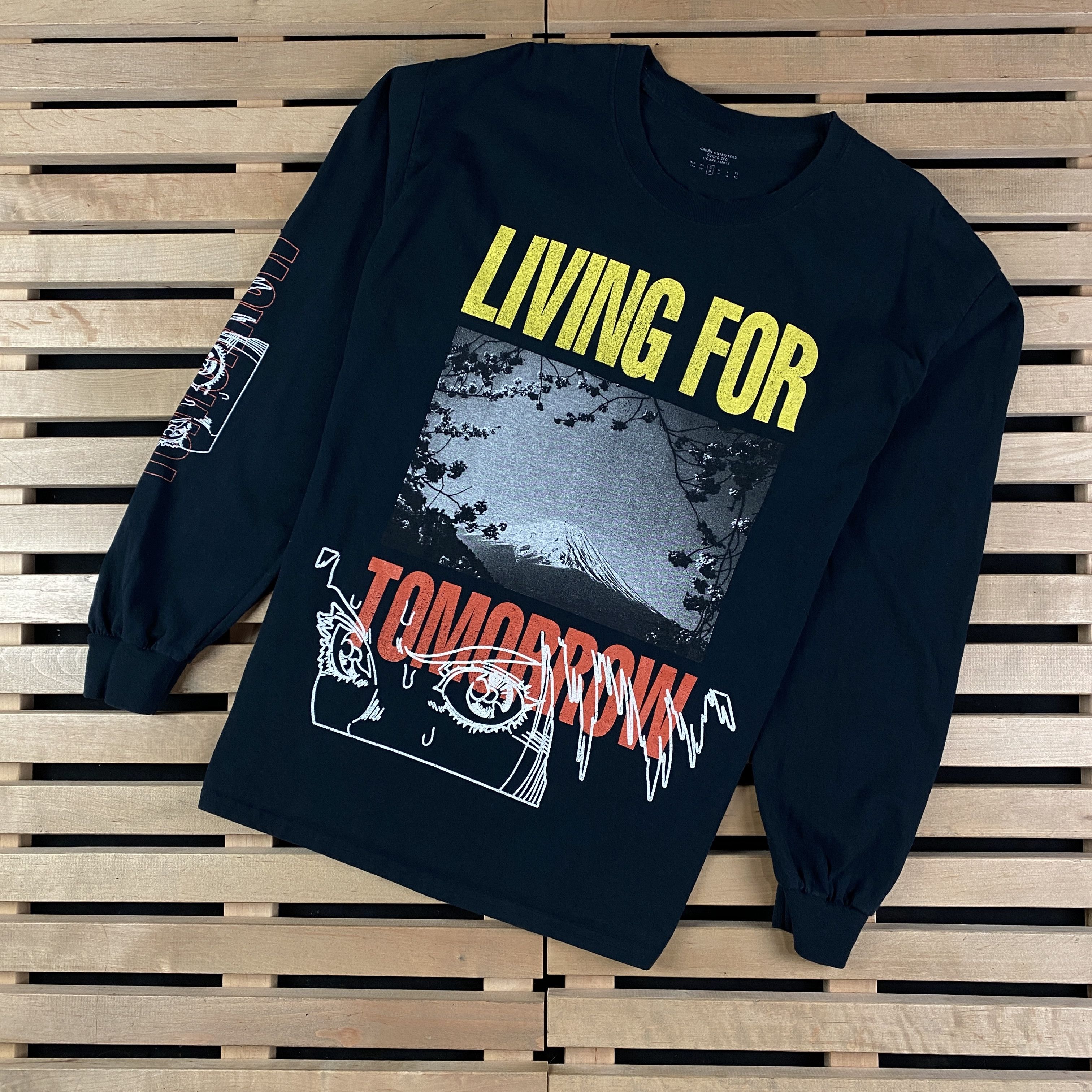 Men’s Rock T-Shirt Long Sleeve Scorpions Big Print Size S