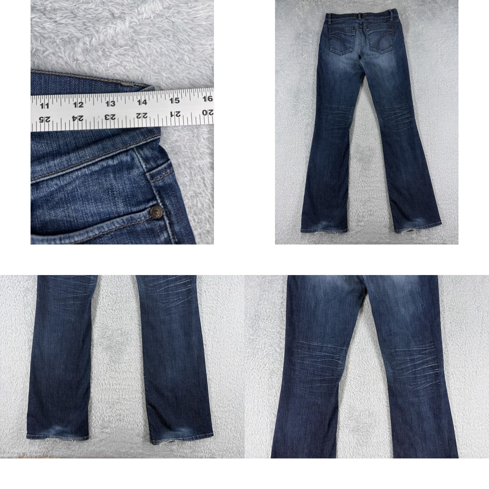 Vintage Joe's Jeans Jeans Women Bootcut Blue Denim 28 33in Low Rise Regular 5-Pocket Distressed Cotton Size 28" / US 6 / IT 42 - 9 Thumbnail