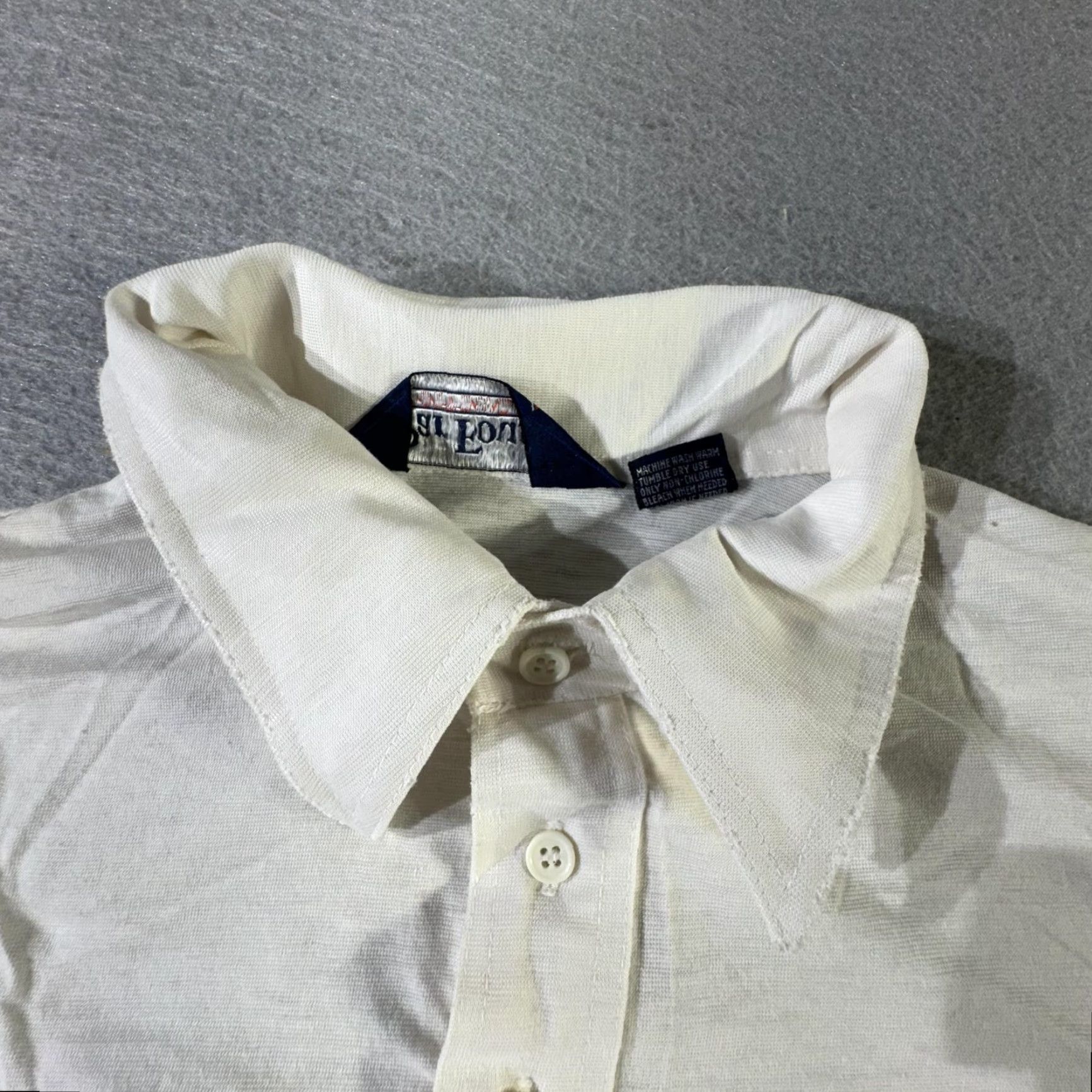 Vintage VINTAGE Par Four Polo Shirt Mens L White Short Sleeve Golf Pocket Button Sportswear Size US L / EU 52-54 / 3 - 6 Thumbnail