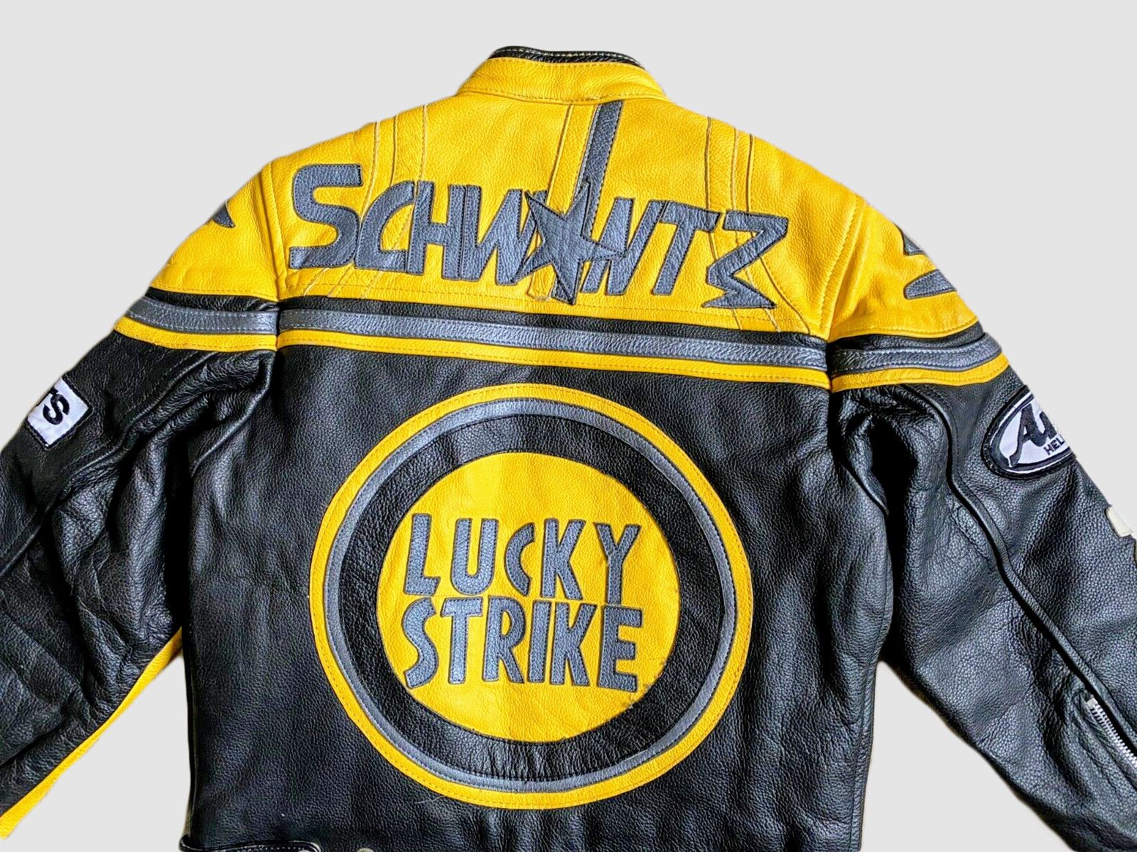 Genuine Leather 🔥 🔥 Lucky strike Racing Leather Jacket Streetwear Size US XS / EU 42 / 0 - 6 Thumbnail