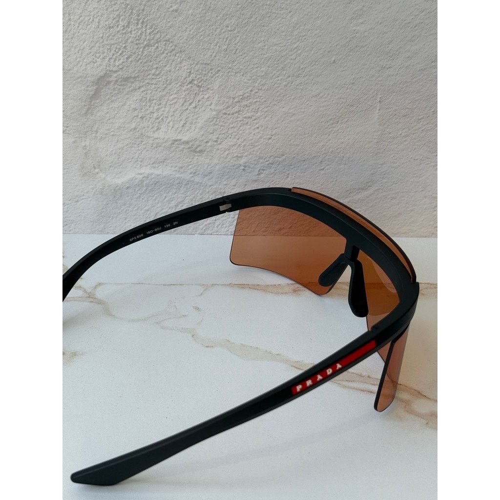Prada NEW Prada Sport PS B06S Mirrored Sunglasses in Orange $548 Size ONE SIZE - 8 Thumbnail