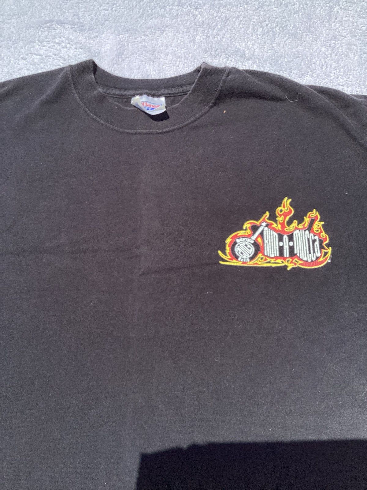 Hanes 2003 run a mucca motorcycle rally biker T-shirt Size US L / EU 52-54 / 3 - 4 Thumbnail