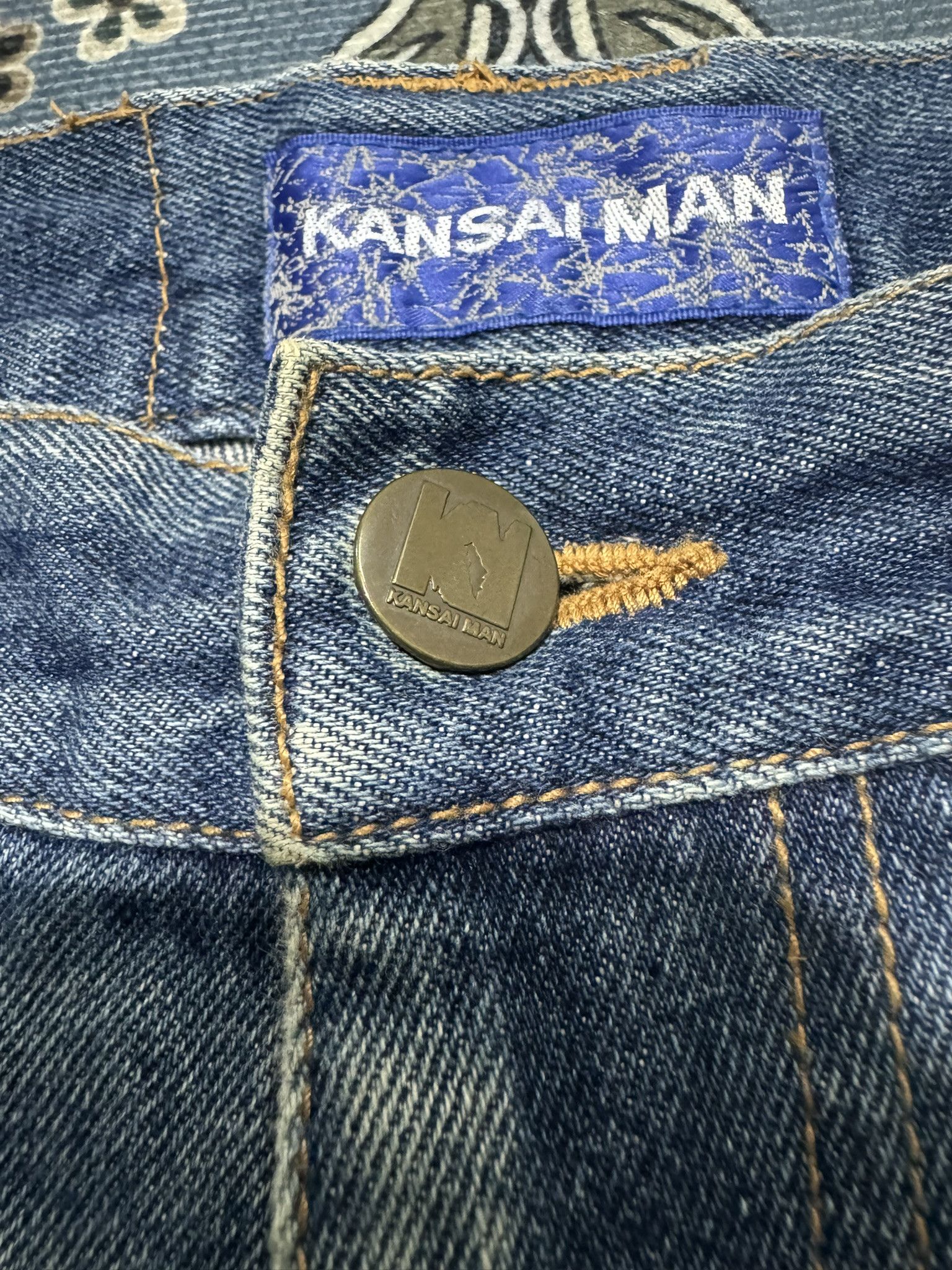 Japanese Brand × Kansai Yamamoto × Vintage Vintage Kansai Man By Kansai Yamamoto Dragon Embroider Jeans Size US 29 - 6 Thumbnail