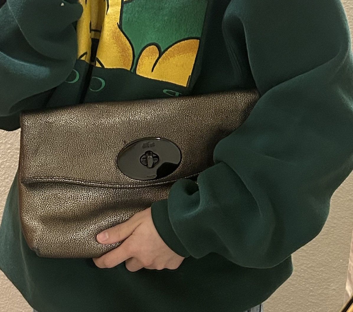 Coach Turnlock Clutch in Metallic Leather Size ONE SIZE - 5 Thumbnail