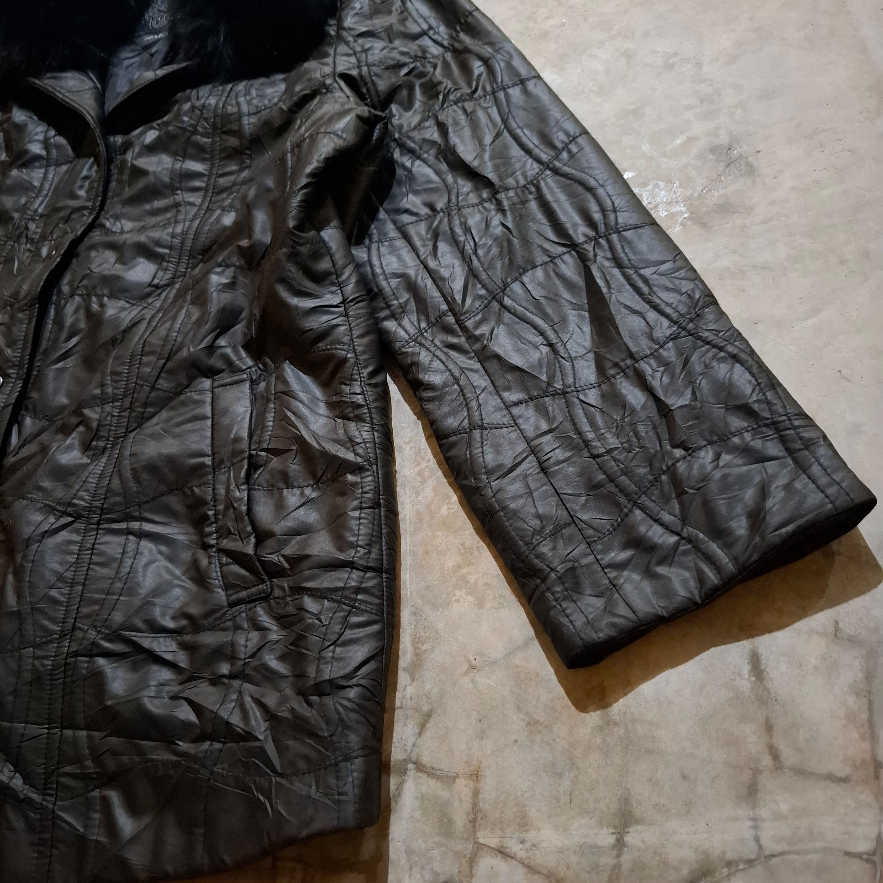 Japanese Brand Vtg Japanese Quilted Fur Jacket lgb if six was nine style Size L / US 10 / IT 46 - 9 Thumbnail