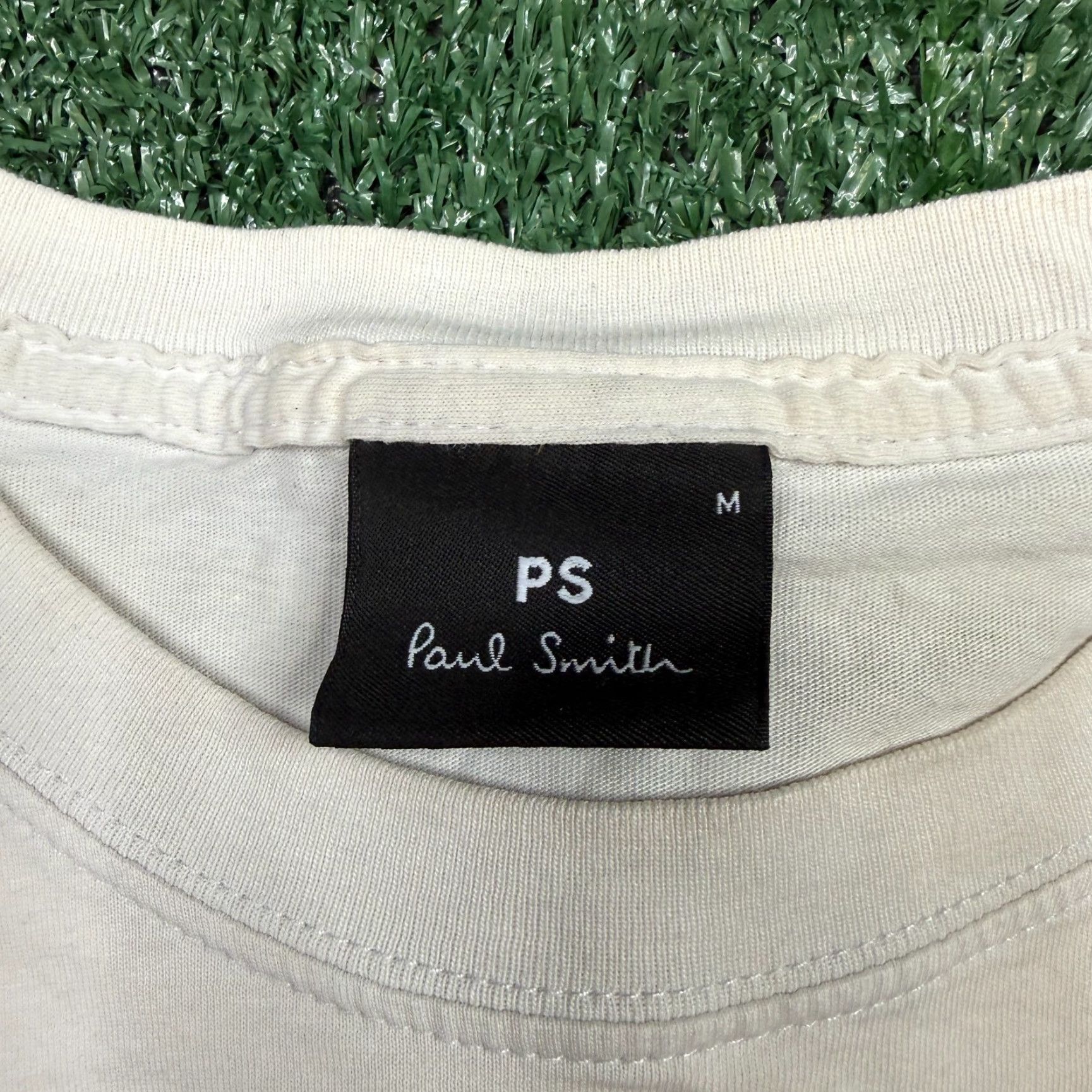 Paul Smith Paul Smith T Shirt Men's M White Short Sleeve Crew Neck Embroidered Cotton Jersey Front Logo Slim Fit Size US M / EU 48-50 / 2 - 2 Thumbnail