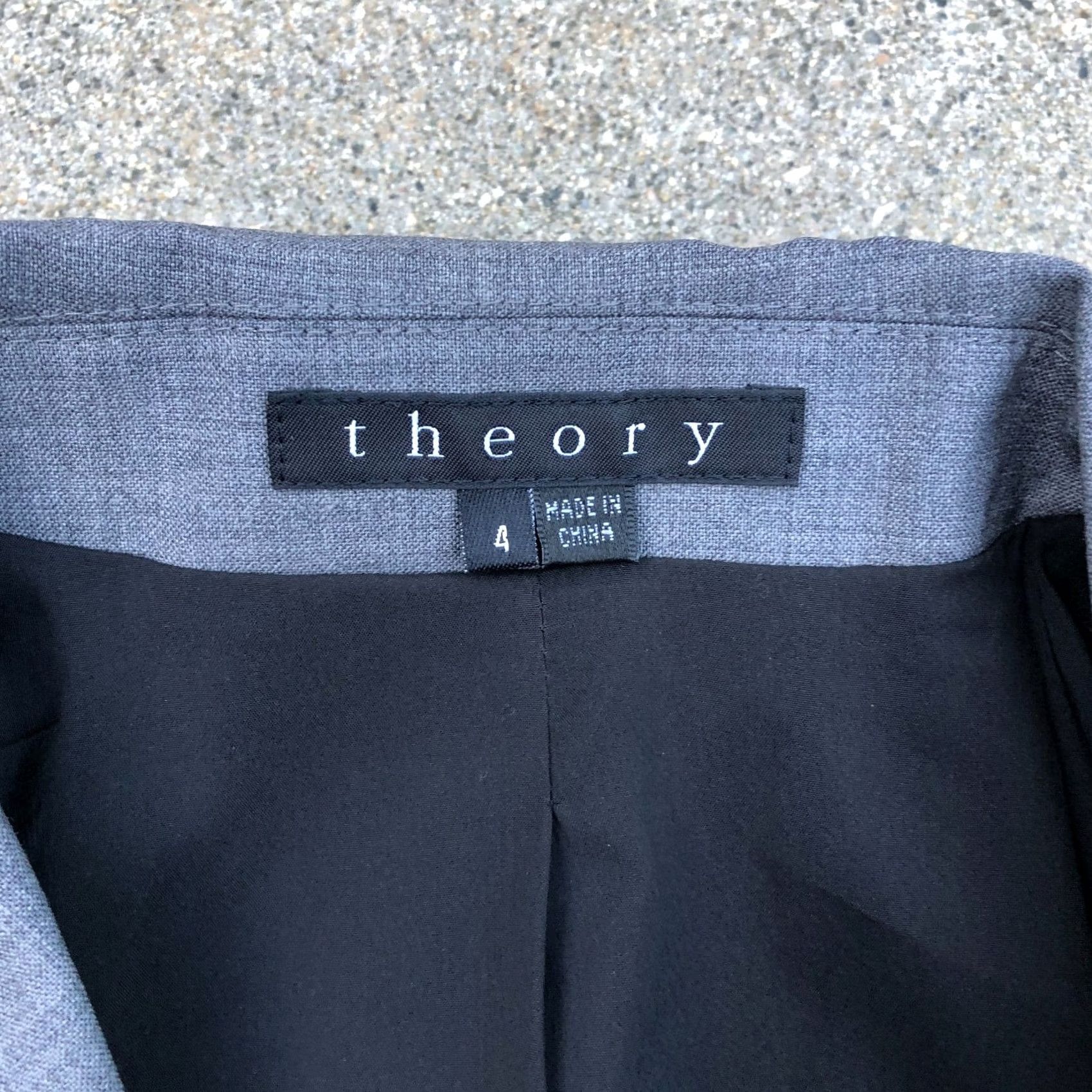 Theory THEORY Wool Blazer Jacket Coat Women's 2XL Grey Long Sleeve Button Blazer Pant Suit Adults Womens Size XXL / US 16-18 / IT 52-54 - 4 Thumbnail