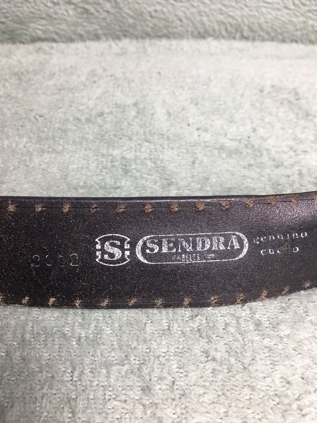 Sendra × Vintage SENDRA Vintage Embroidery Leather Ceramic Buckle Belt Sz 100 Size ONE SIZE - 13 Thumbnail