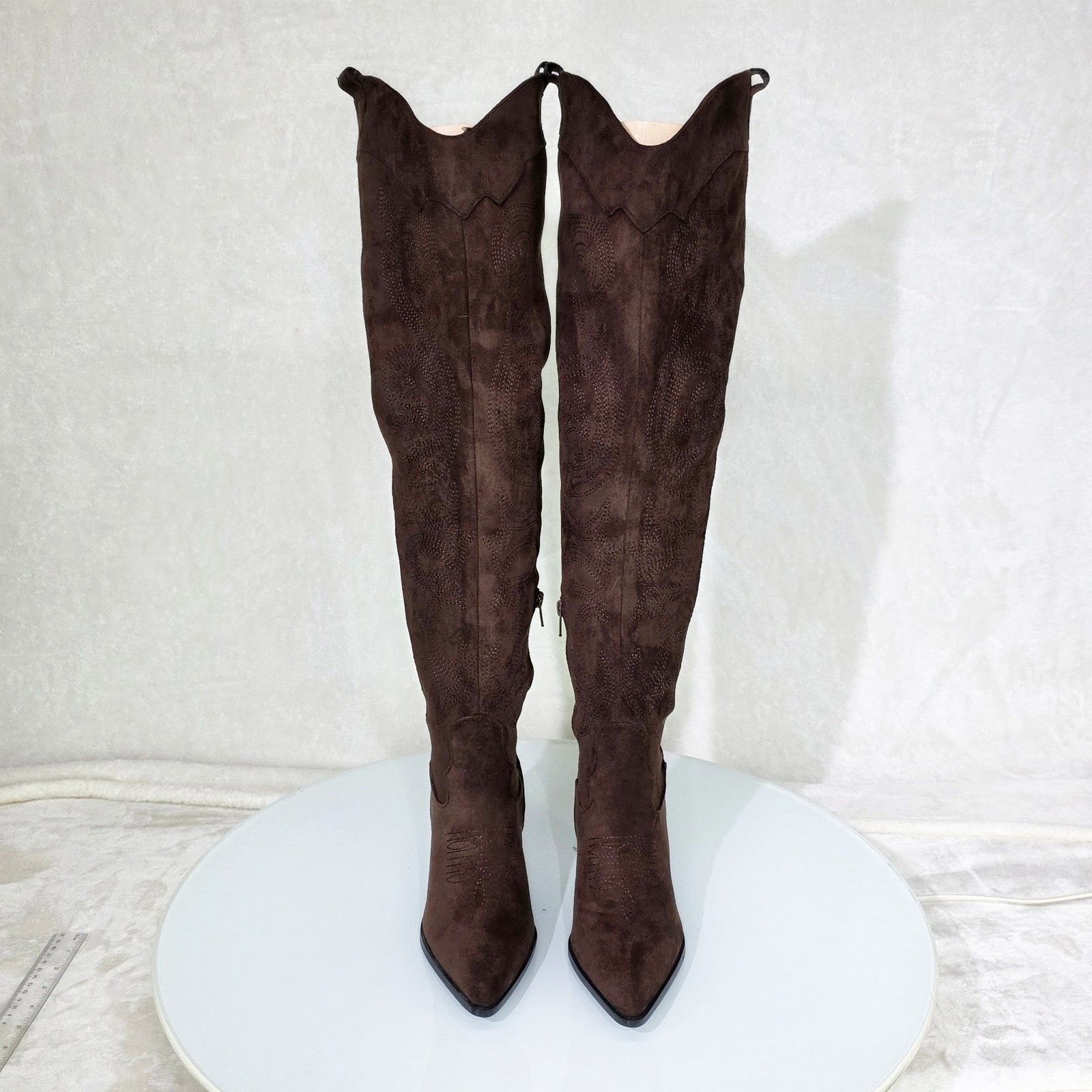 Other Primal 2 Country Western Sexy Brown Faux Suede OTK Thigh Hig Size US 6.5 / IT 36.5 - 9 Thumbnail