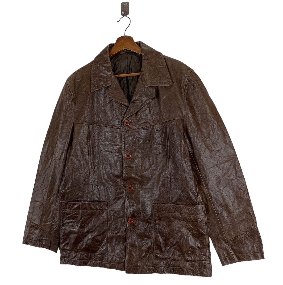 Genuine Leather Vintage Smiths American Product Leather Button Jacket Size US L / EU 52-54 / 3 - 2 Thumbnail