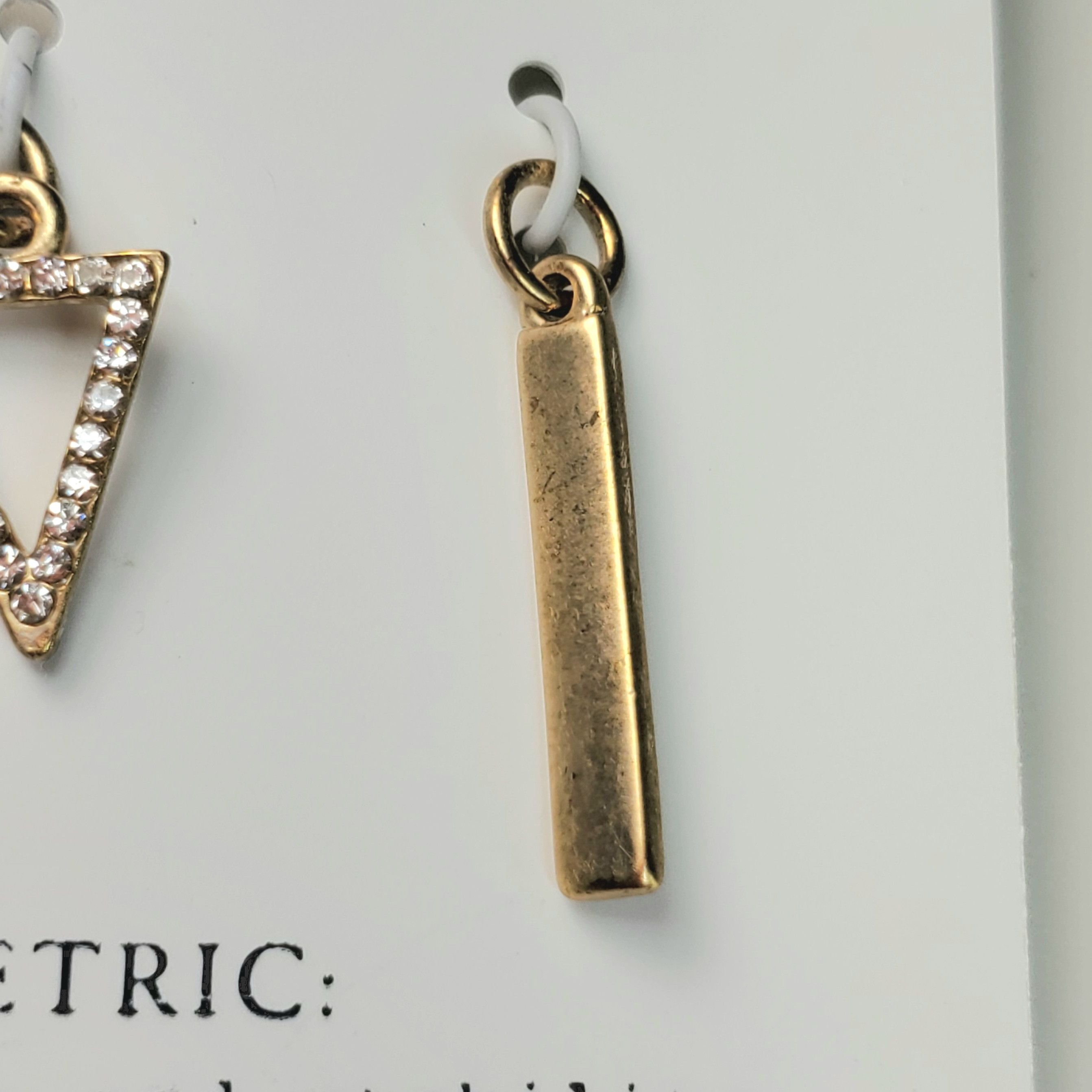 Apt. 9 Apt.9 NEW Charms Gold Tone Geometric Diamond Triangle Bar Size ONE SIZE - 4 Thumbnail