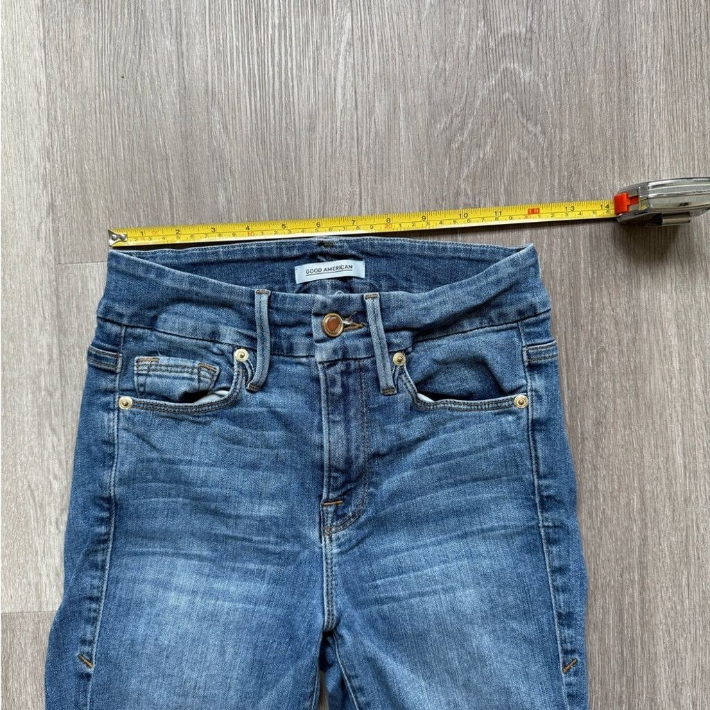 Good American Good American Blue Skinny Good Legs Jeans Classic Denim Size 24" / US 00 / IT 34 - 11 Thumbnail