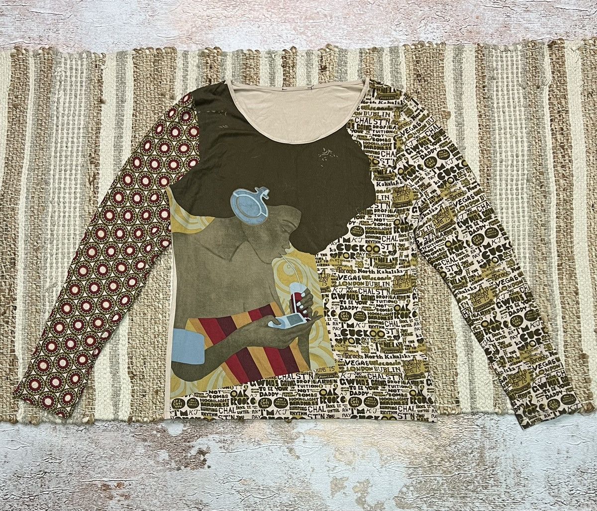 Japanese Brand × Vintage Vintage printed long sleeve Size M / US 6-8 / IT 42-44 - 1 Thumbnail