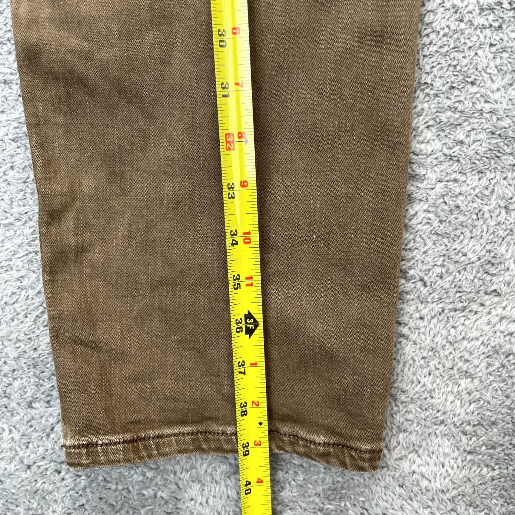Roark Roark Jeans Mens 30 Brown Straight Leg Logo Cotton Stretch Workwear Classic Size US 30 / EU 46 - 6 Thumbnail