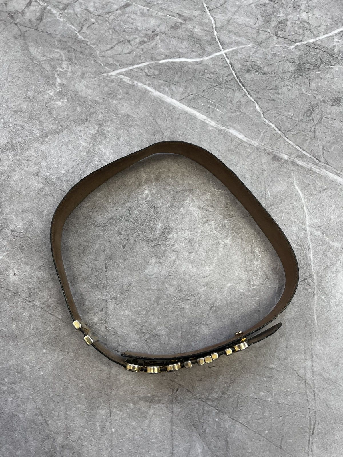 Moschino MOSCHINO LEATHER METAL LOGO MONOGRAM LEATHER BELT Size ONE SIZE - 3 Thumbnail