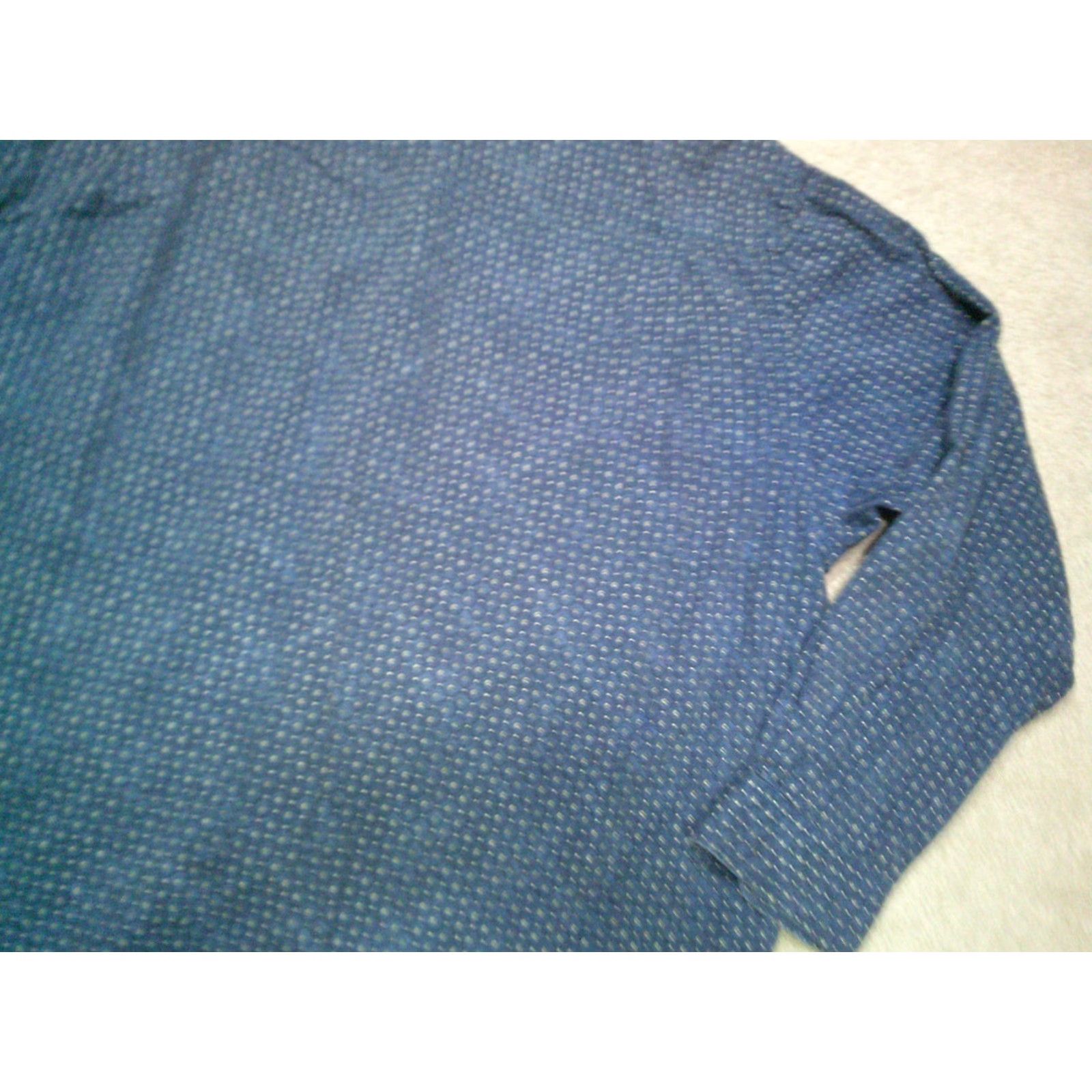 Eddie Bauer VINTAGE Eddie Bauer Button-Up Shirt Mens XL Blue 90s Wool? Wait. Size US XL / EU 56 / 4 - 7 Thumbnail