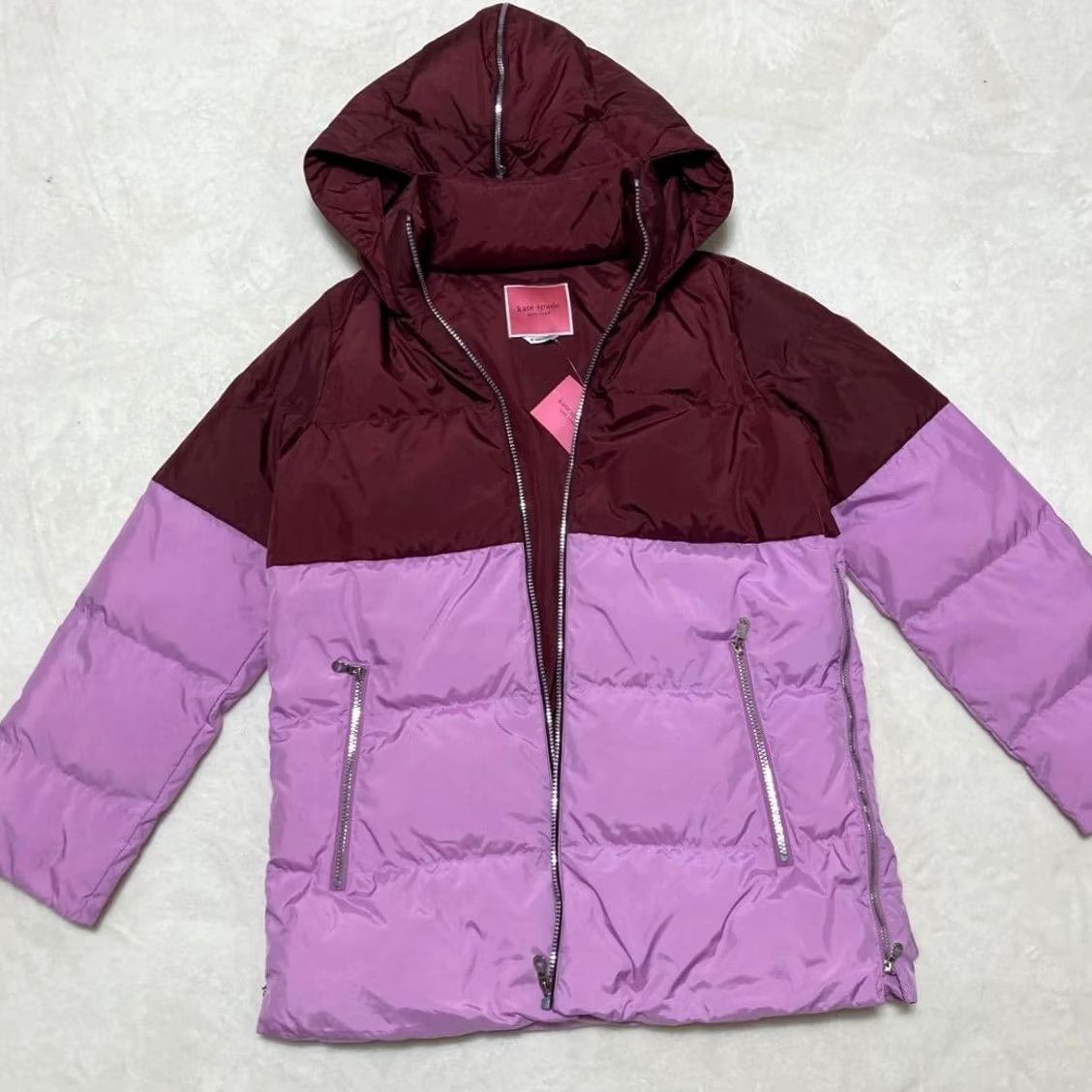 Vintage kate spade new york Down Jacket, Pink, XS, Women, Polyester, Coat Size XS / US 0-2 / IT 36-38 - 5 Thumbnail