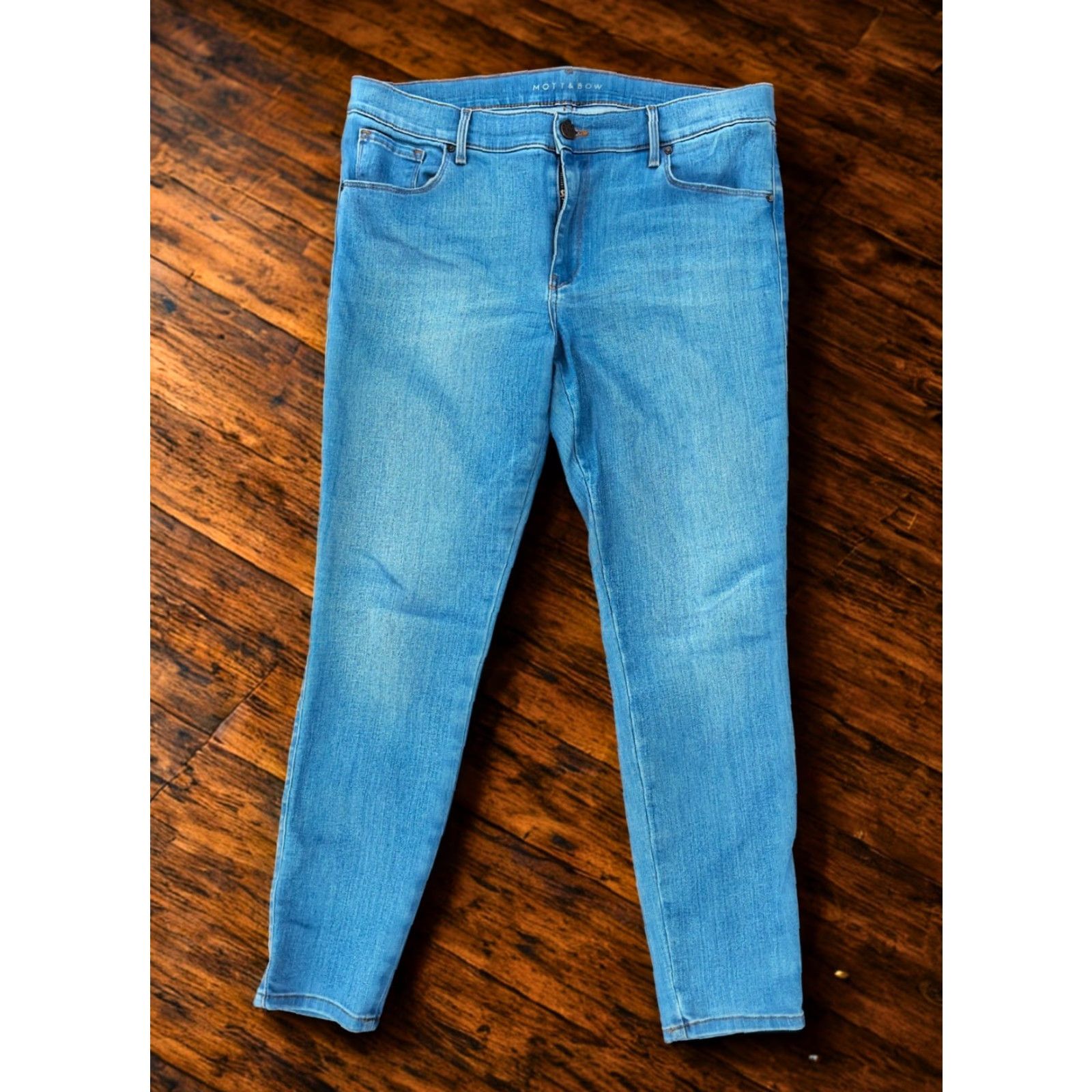 Mott & Bow Mott & Bow Jane Mid-Rise Skinny Jeans Women’s 32x28 Light Blue Denim Stretch Jeans City 5-Pocket Size 24" / US 00 / IT 34 - 2 Thumbnail