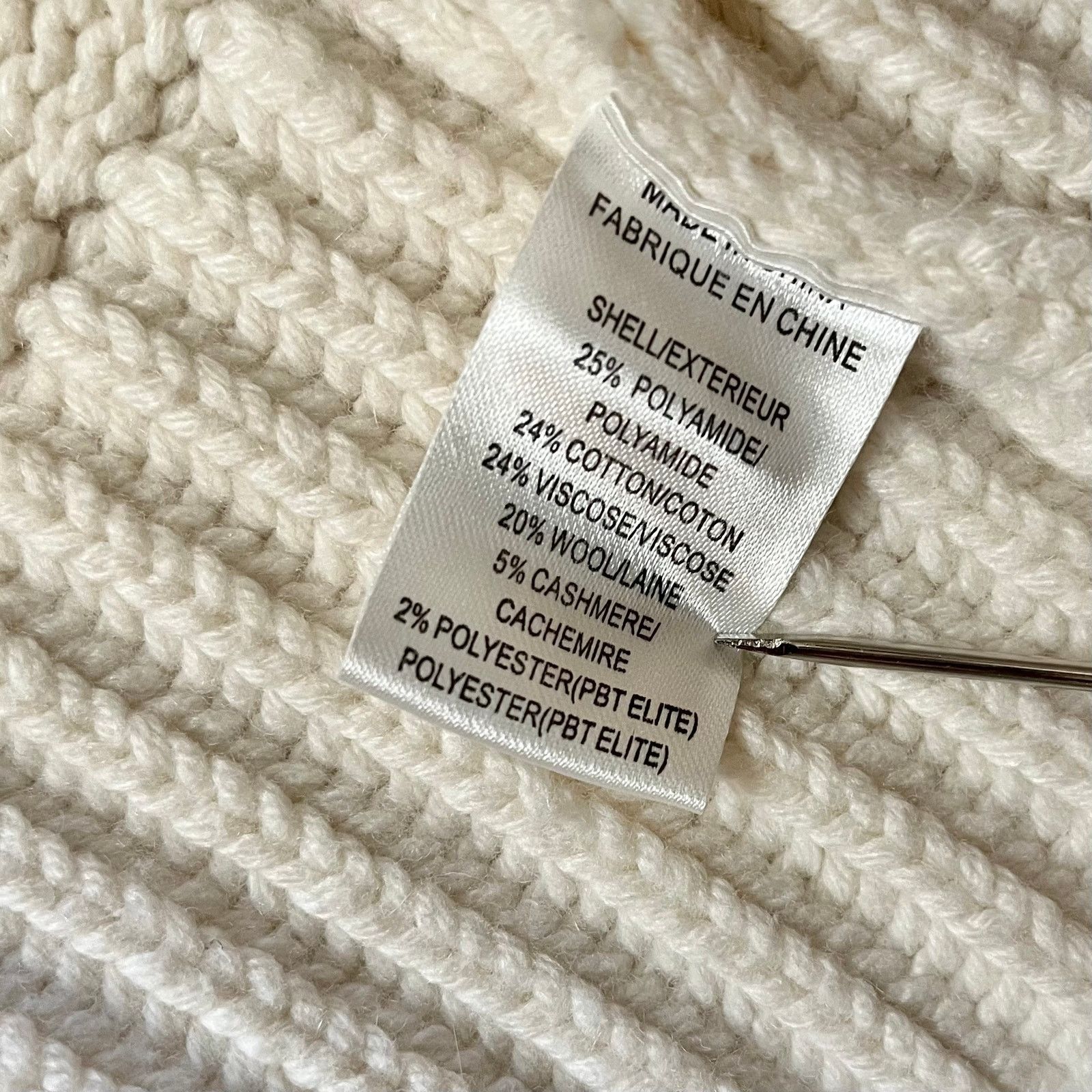 Theory Theory Ivory White Carolyn Cardigan Sweater & Attached Scarf Size M / US 6-8 / IT 42-44 - 5 Thumbnail