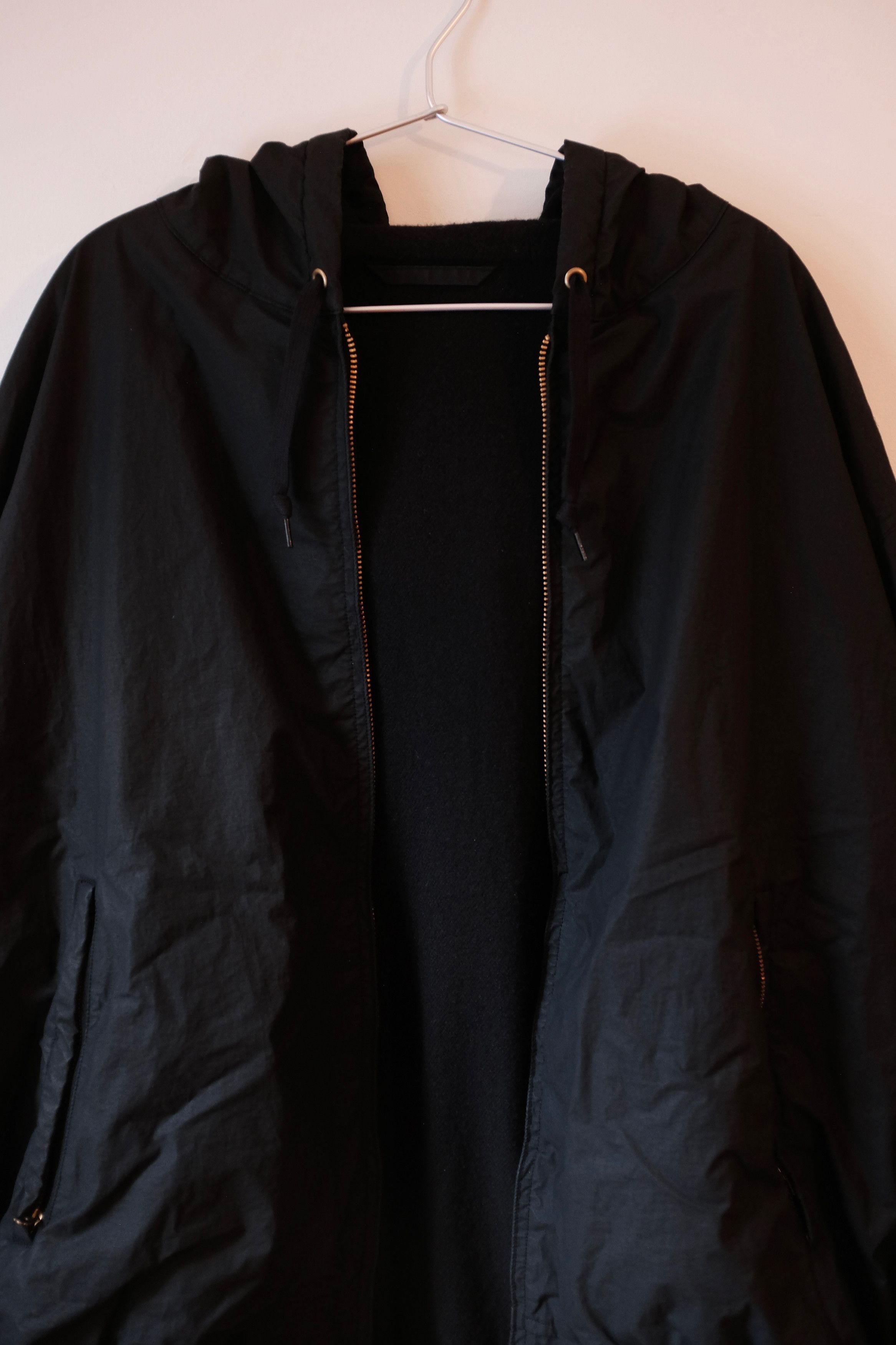 Comoli Cotton Nylon Zip Parka, Black Size US M / EU 48-50 / 2 - 4 Thumbnail