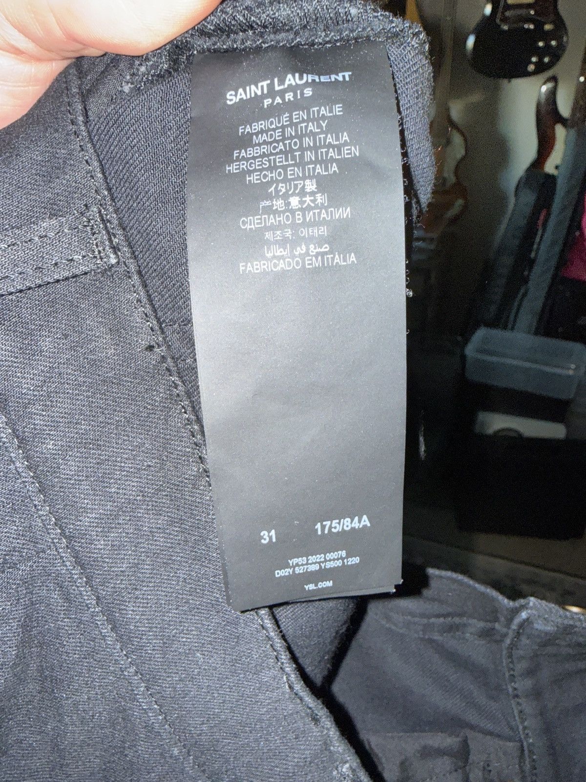 Saint Laurent Paris Saint Laurent D02 Black Jeans Size US 31 - 6 Thumbnail