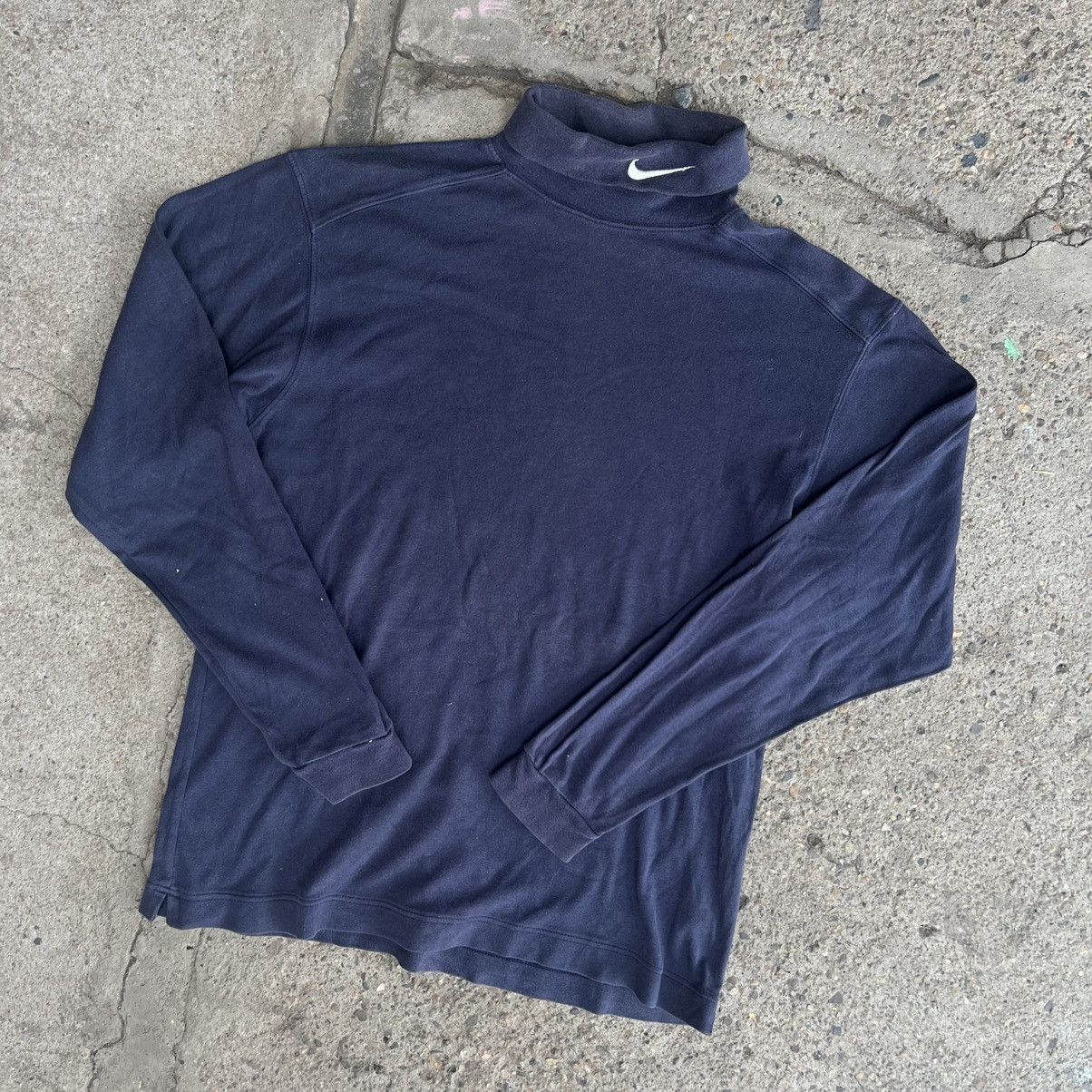 Nike × Vintage 90s Vintage Nike Turtleneck Sweater Size US S / EU 44-46 / 1 - 2 Thumbnail