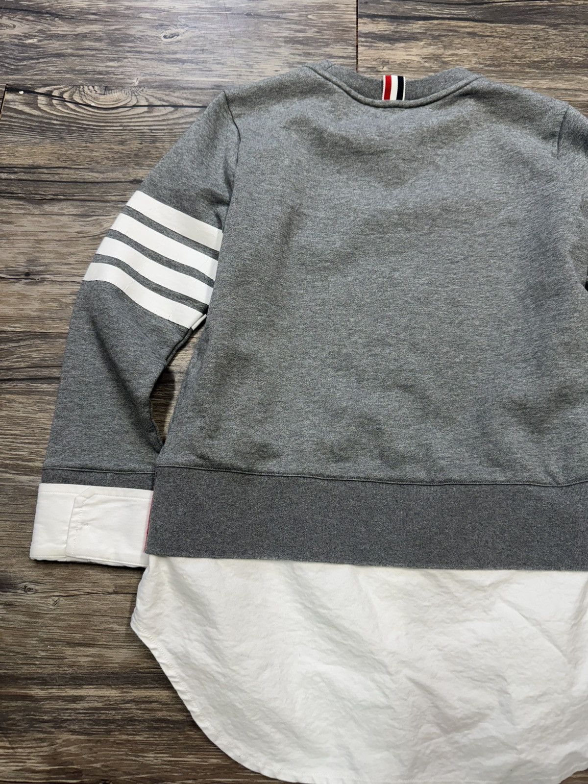 Thom Browne Thom Brown Hybrid Crewneck/Buttonup Sweater ‘Rare’ Size US S / EU 44-46 / 1 - 8 Thumbnail