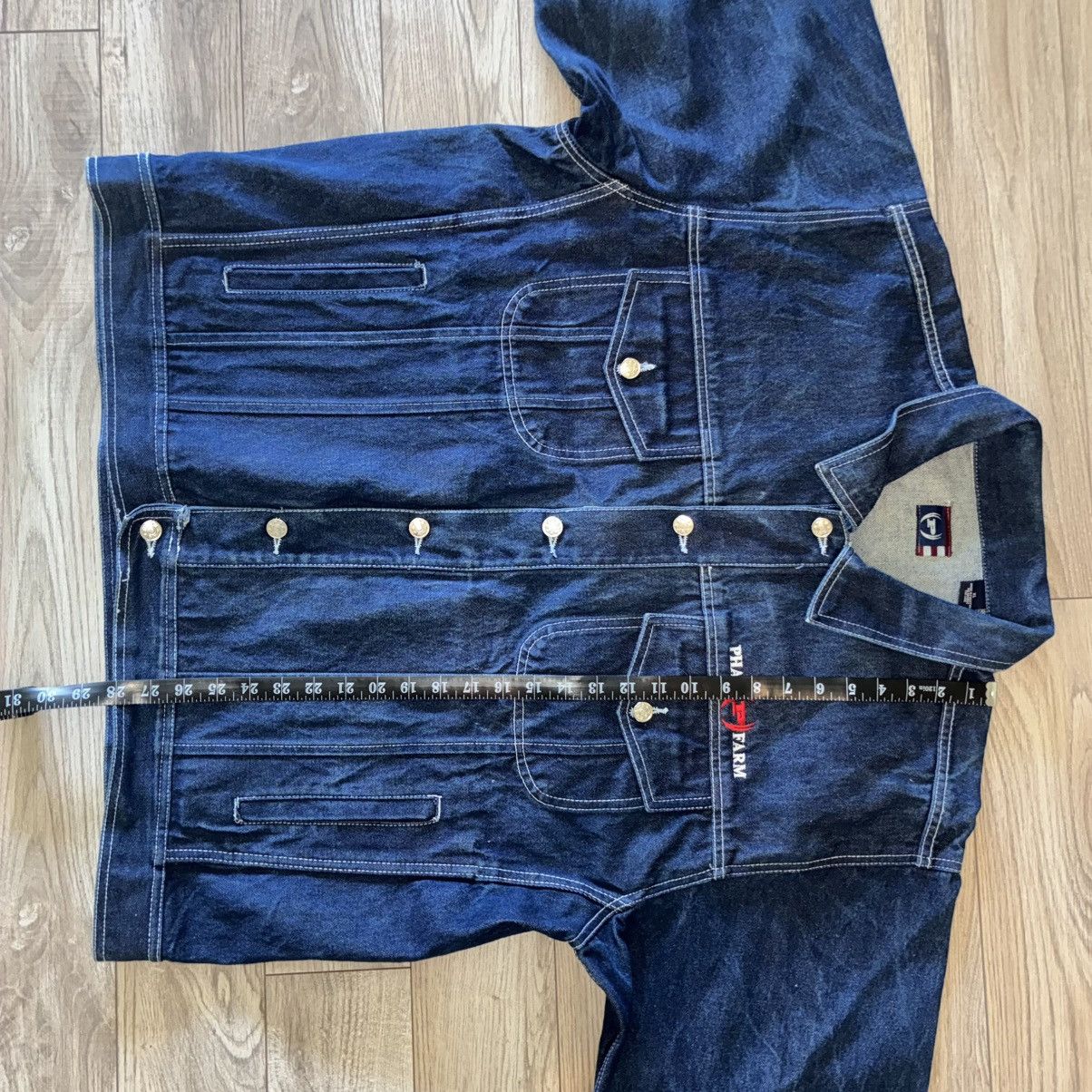 Phat Farm Phat Farm navy denim jean jacket Size US XL / EU 56 / 4 - 6 Thumbnail