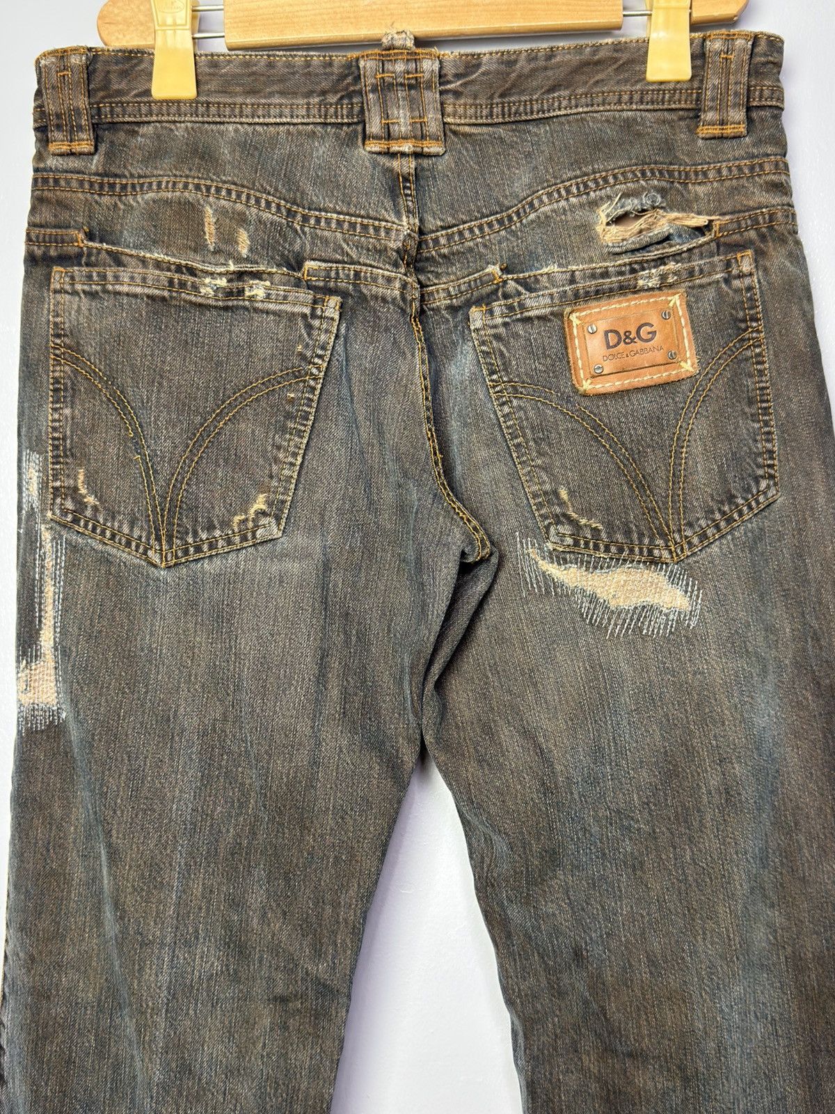Dolce & Gabbana FW2006 Dolce & Gabbana Distressed Grey Relaxed Denim Jeans Size US 32 / EU 48 - 14 Thumbnail