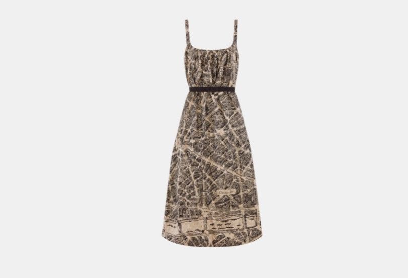 o1w1db10425 351R57A Midi Dress in Black & Beige