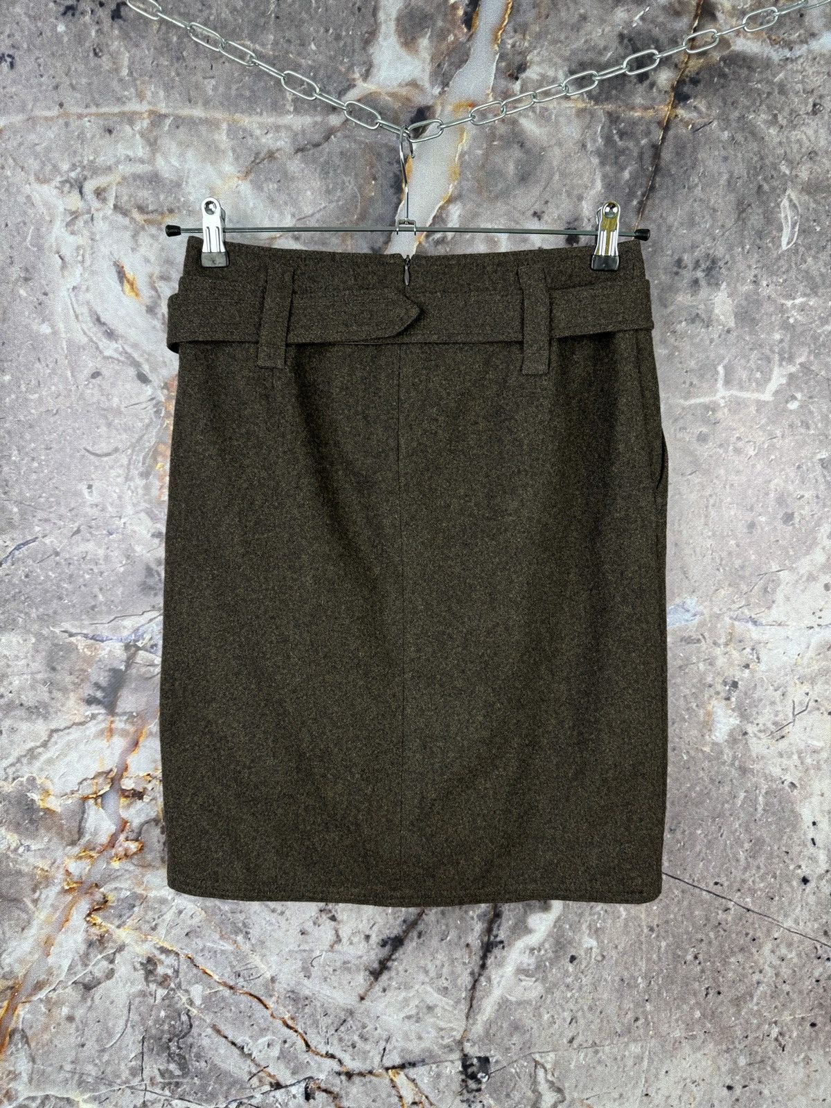 Max Mara Max Mara Wool Wrap Skirt Womens Brown Size Usa 6 Size 28" / US 6 / IT 42 - 5 Thumbnail
