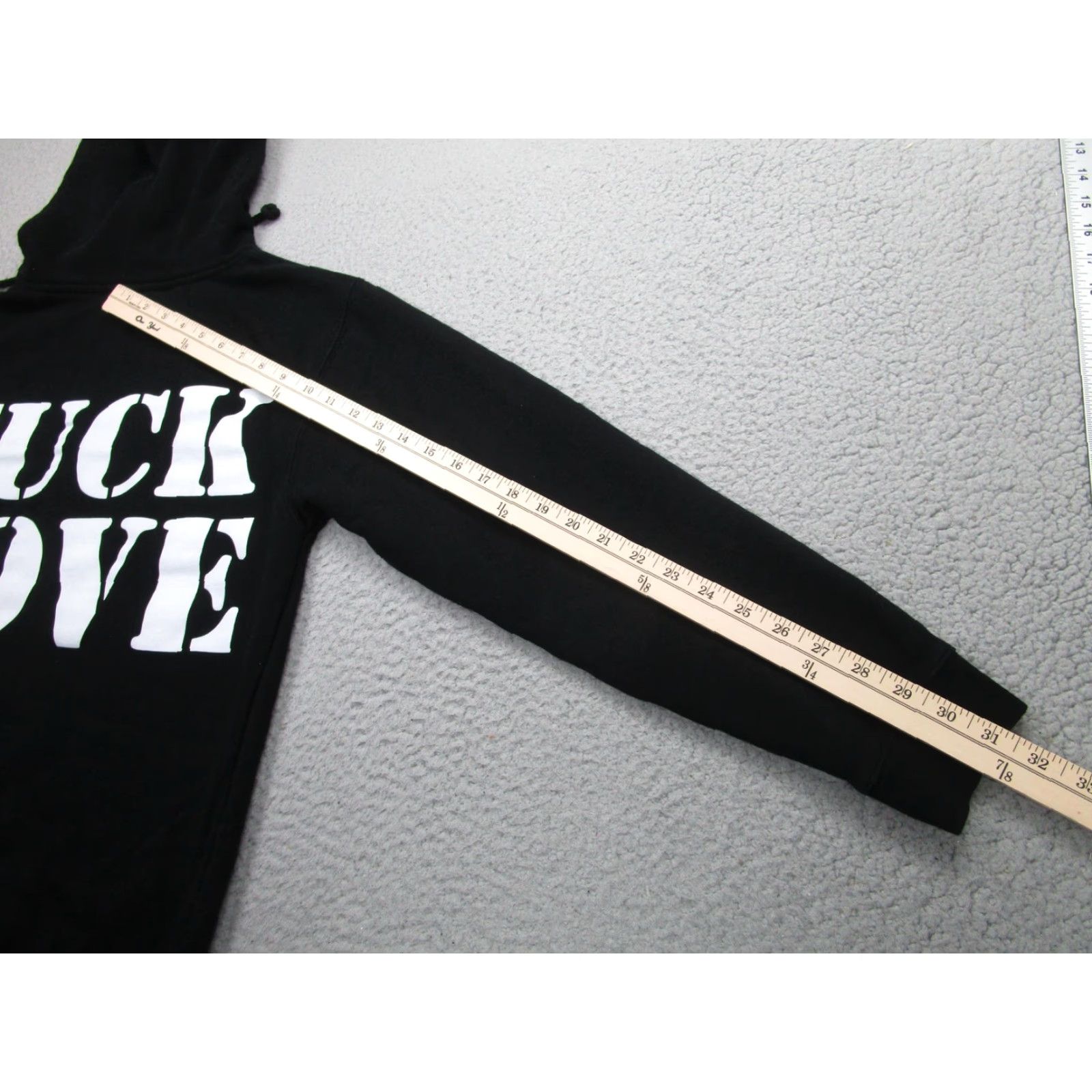 Vintage Psycho Realm Hoodie Mens Small Black Graphic Print Pullover with Front Kangaroo Pocket Hooded Sweatshirt Size US S / EU 44-46 / 1 - 6 Thumbnail