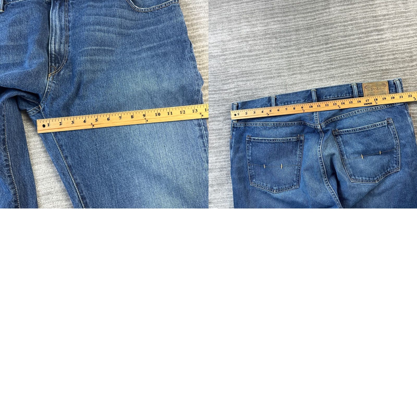 Polo Ralph Lauren Polo Ralph Lauren Jeans Mens 42Bx34 Blue Denim Hampton Relaxed Straight Big Tall Jeans Size US XL / EU 56 / 4 - 9 Thumbnail