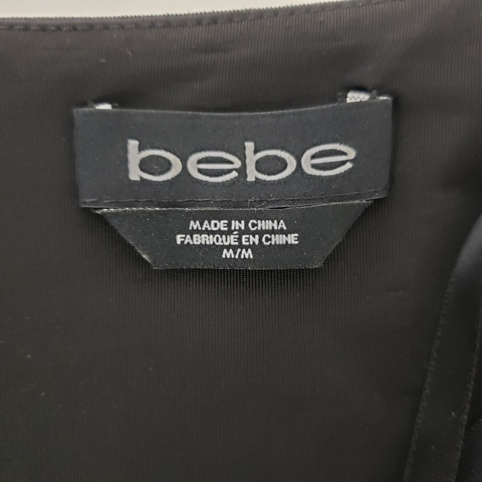 Bebe BEBE Bodycon Dress Leather Side Panels Lined Sleeveless Mini Size M / US 6-8 / IT 42-44 - 11 Thumbnail