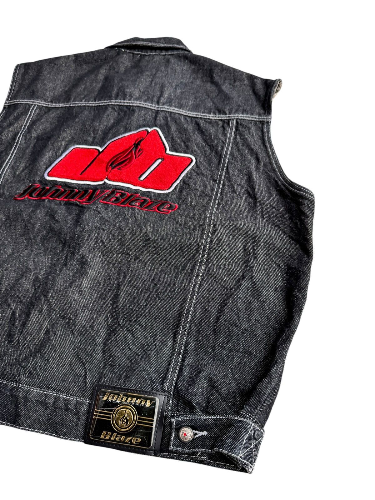 JNCO Vintage Johnny Blazer Sleeve Less Embroidery Jacket Size US L / EU 52-54 / 3 - 6 Thumbnail