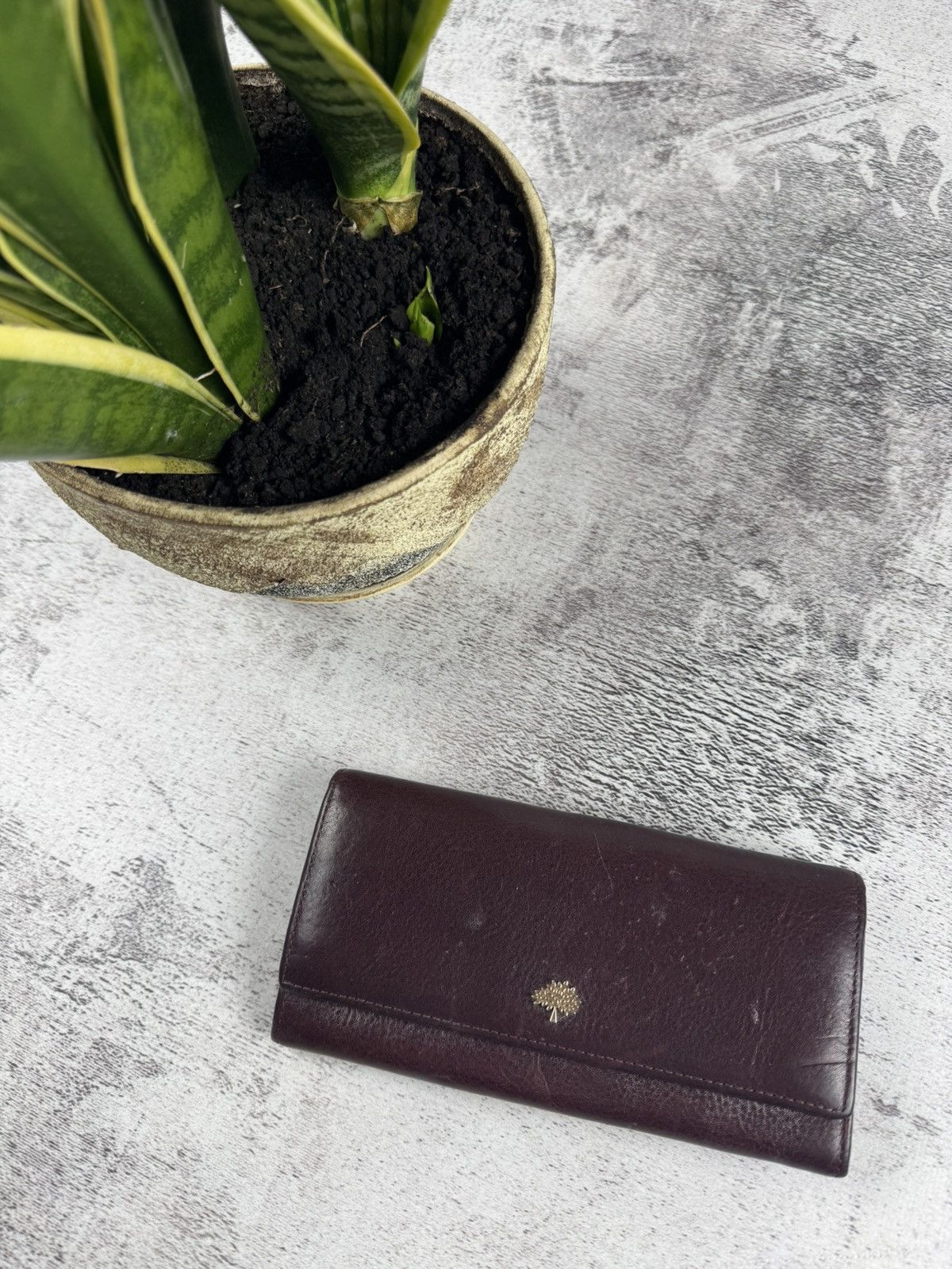 Mulberry Mulberry Oxblood Continental Tree Vintage Genuine Leather Wallet Purse Size ONE SIZE - 2 Thumbnail