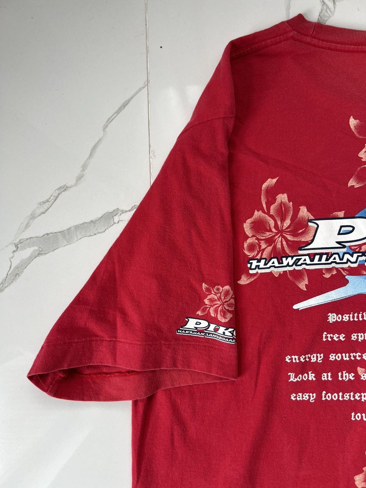 Japanese Brand × Vintage 90's PIKO HAWAIIAN LONGBOARD WEAR SURF TEE Y2K RARE RETRO Size US L / EU 52-54 / 3 - 4 Thumbnail