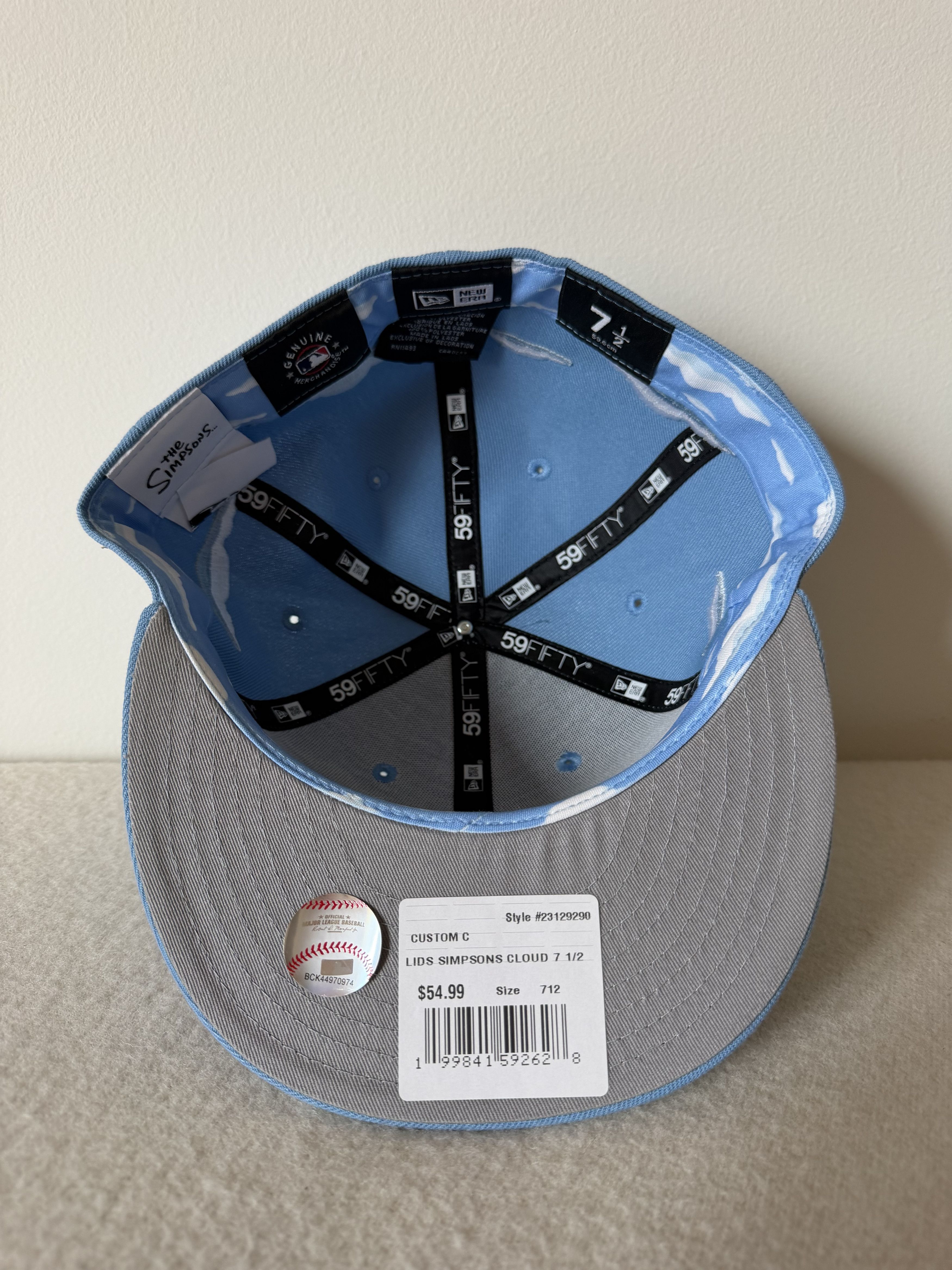 New Era 7 1/2 New Era Atlanta Braves The Simpsons 59FIFTY Clouds Size ONE SIZE - 6 Thumbnail