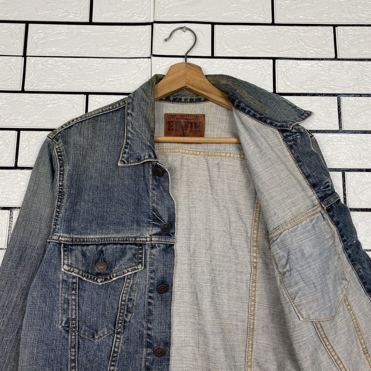 Edwin 📌Vintage Trucker Denim Jacket Edwin Cafe Racer Style Size US M / EU 48-50 / 2 - 15 Thumbnail