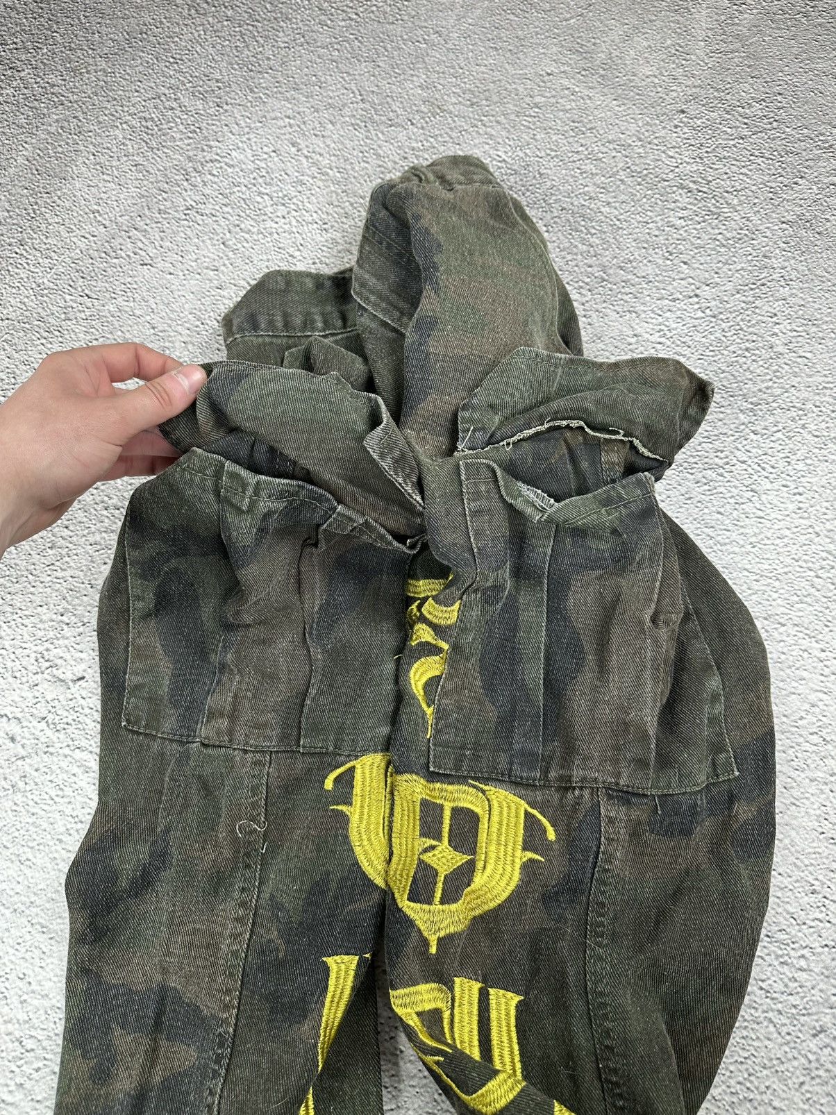 Japanese Brand Crazy Y2K Cargo Pants Japan Opium SK8 Baggy Camo Style Size US 30 / EU 46 - 9 Thumbnail