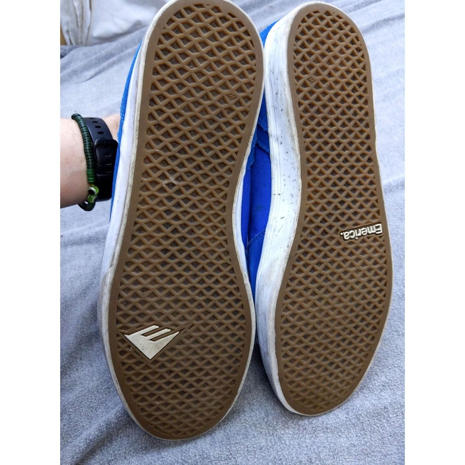 Emerica Emerica The Reynolds Low Vulc Shoes Mens 13 Blue Suede Skate Sneakers Low Top Size US L / EU 52-54 / 3 - 4 Thumbnail
